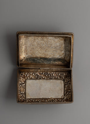 Handcrafted Bhutanese Style Silver Paan Box | Perfect for Sacred Ritual Storage