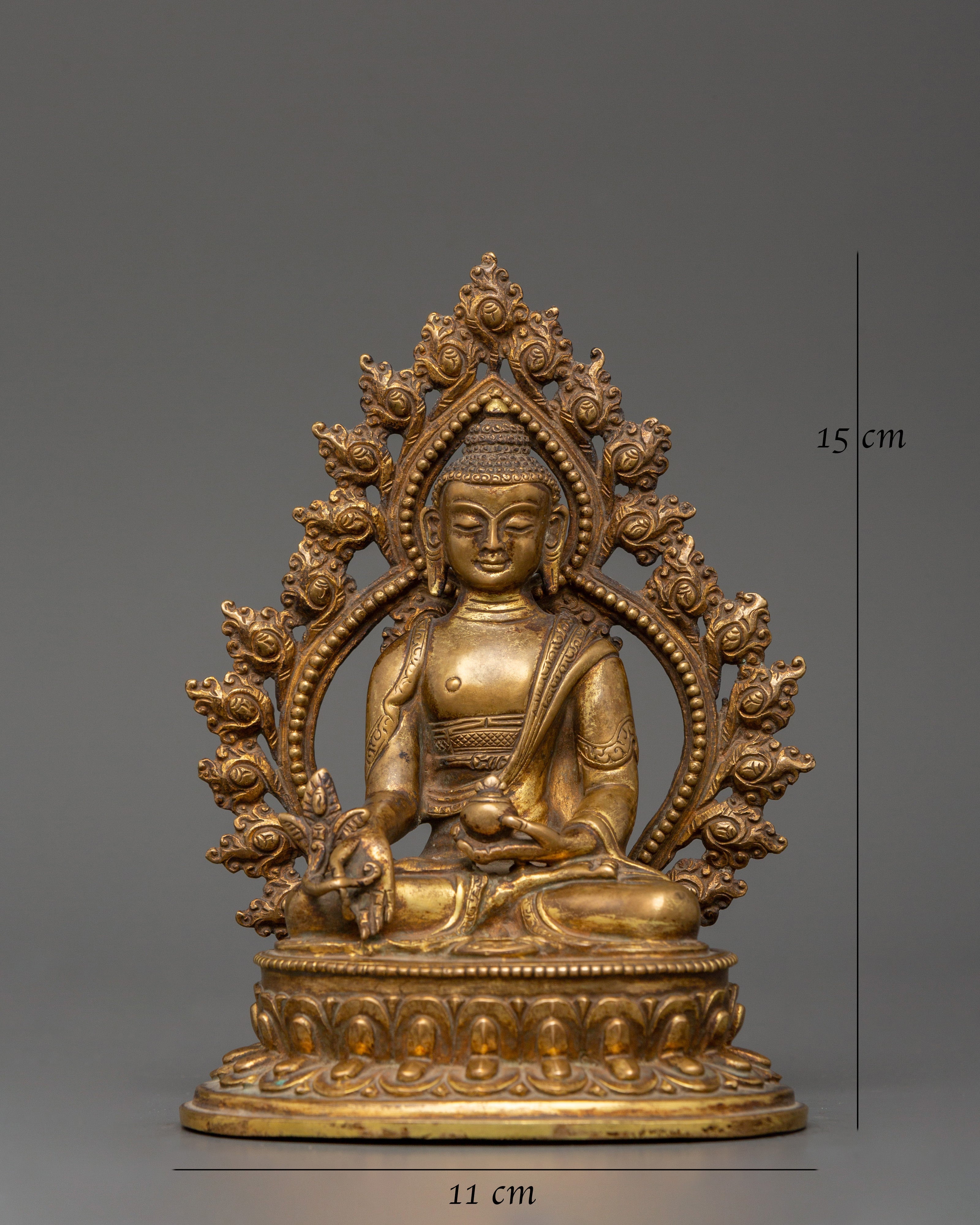 Medicine Buddha in copper | Spiritual Energy Decor