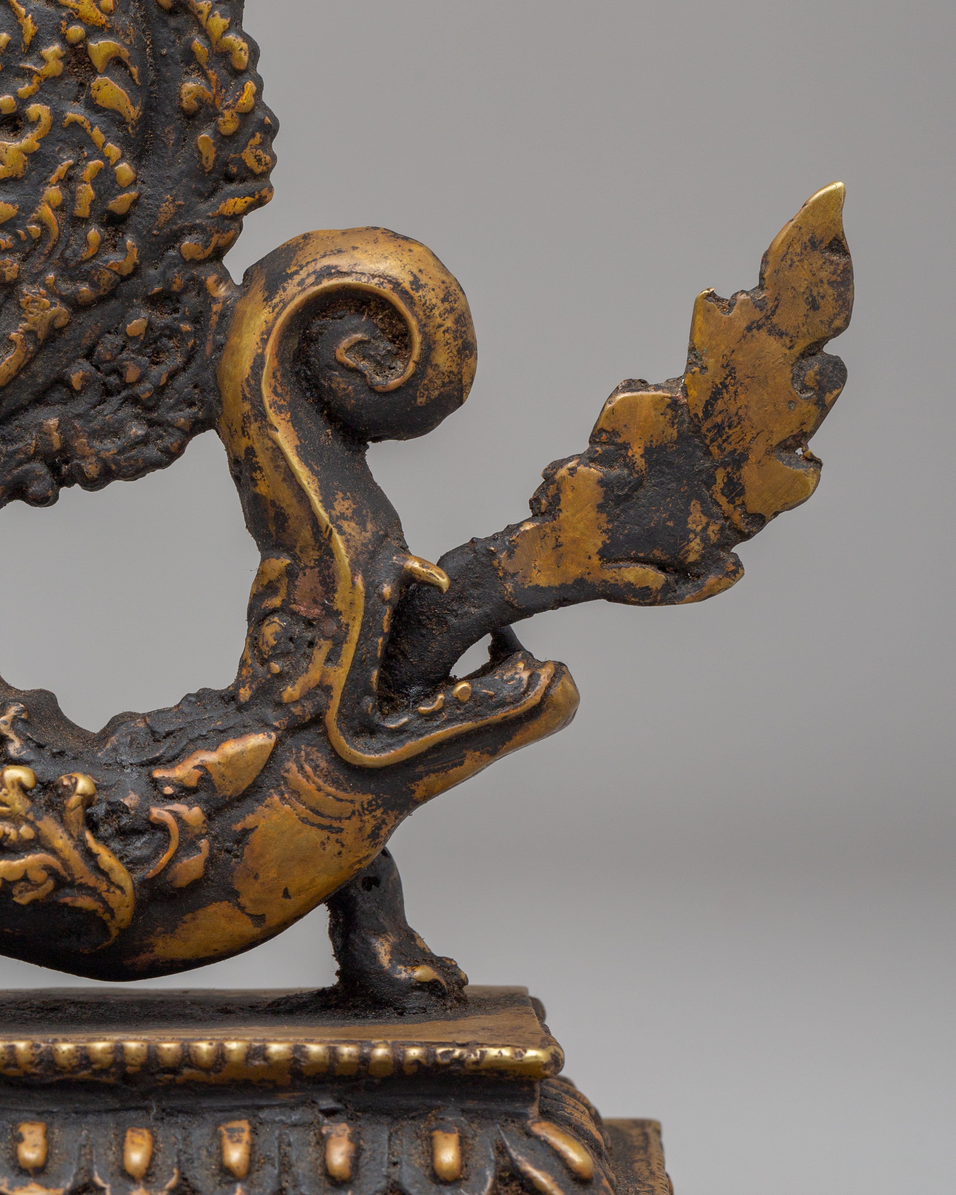 Handcrafted Dragon Decorative Set | Tibetan Ritual Dragon Figurine