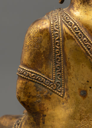 Medicine Buddha Sculpture | Gold Plating Healing Buddha