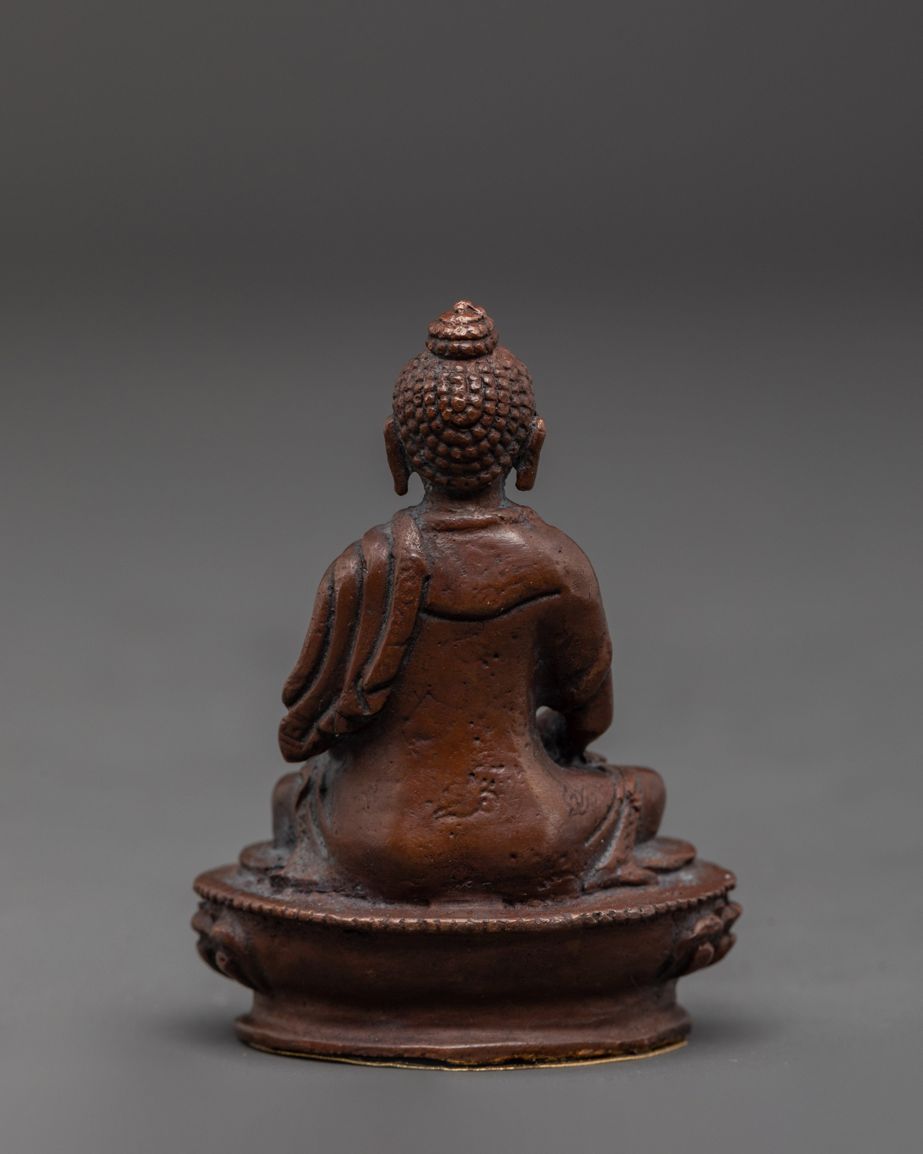 Amitabha Buddha Buddhist Sculpture | Oxidized Copper Meditation Statue