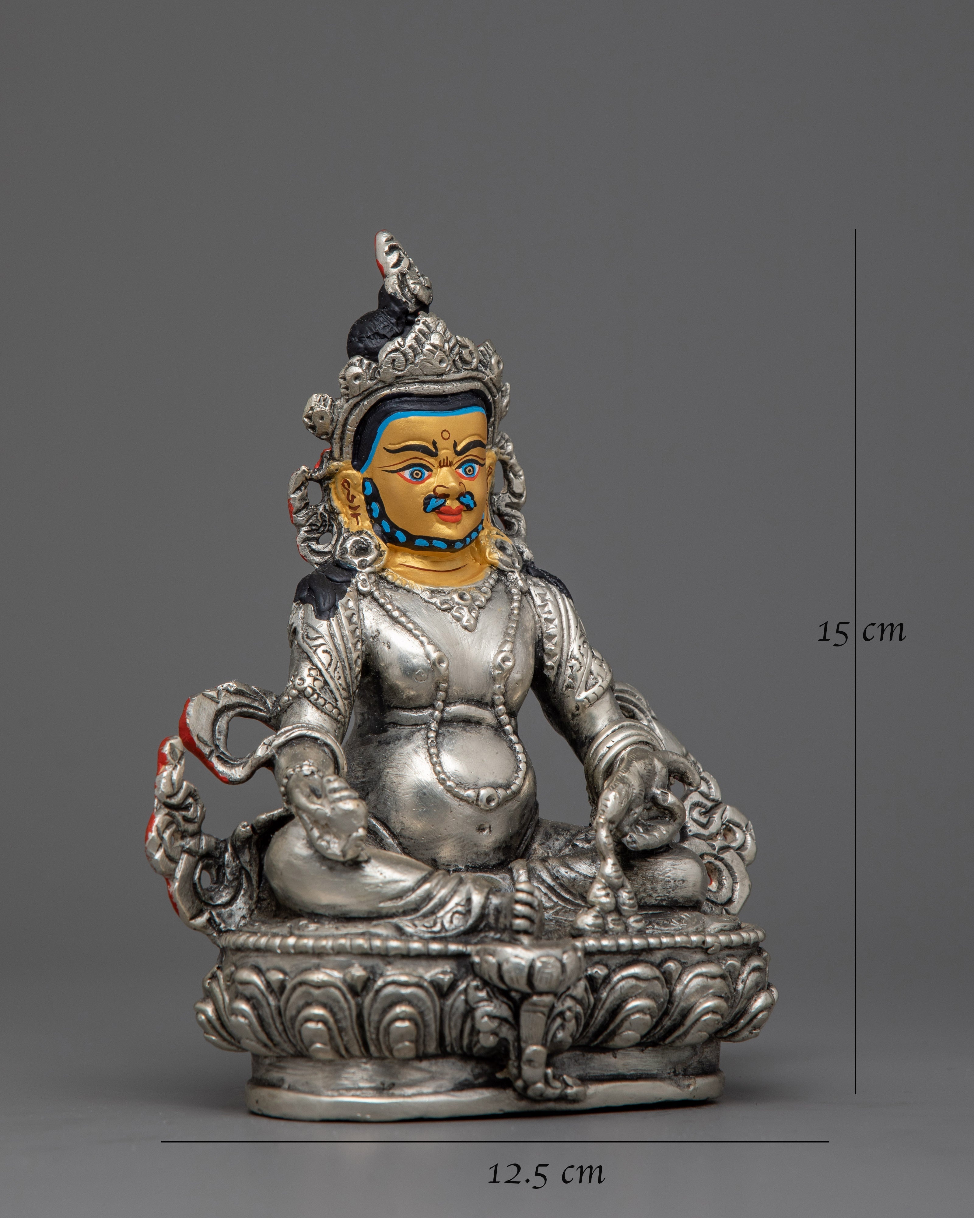 Dzambhala Silver Plated Statue