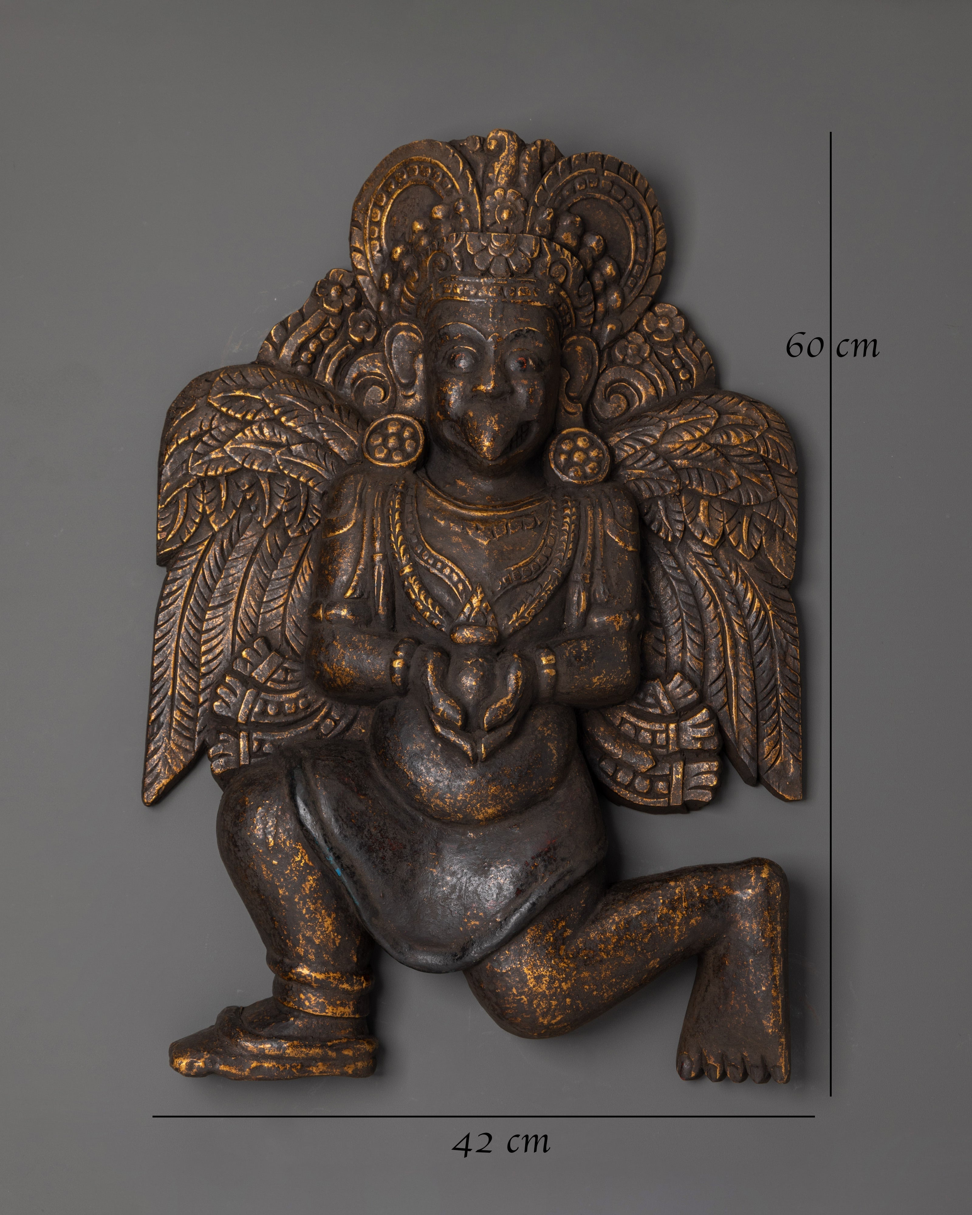 Handcrafted Garuda Guardian Sculpture | Tibetan Protector Deity Statue