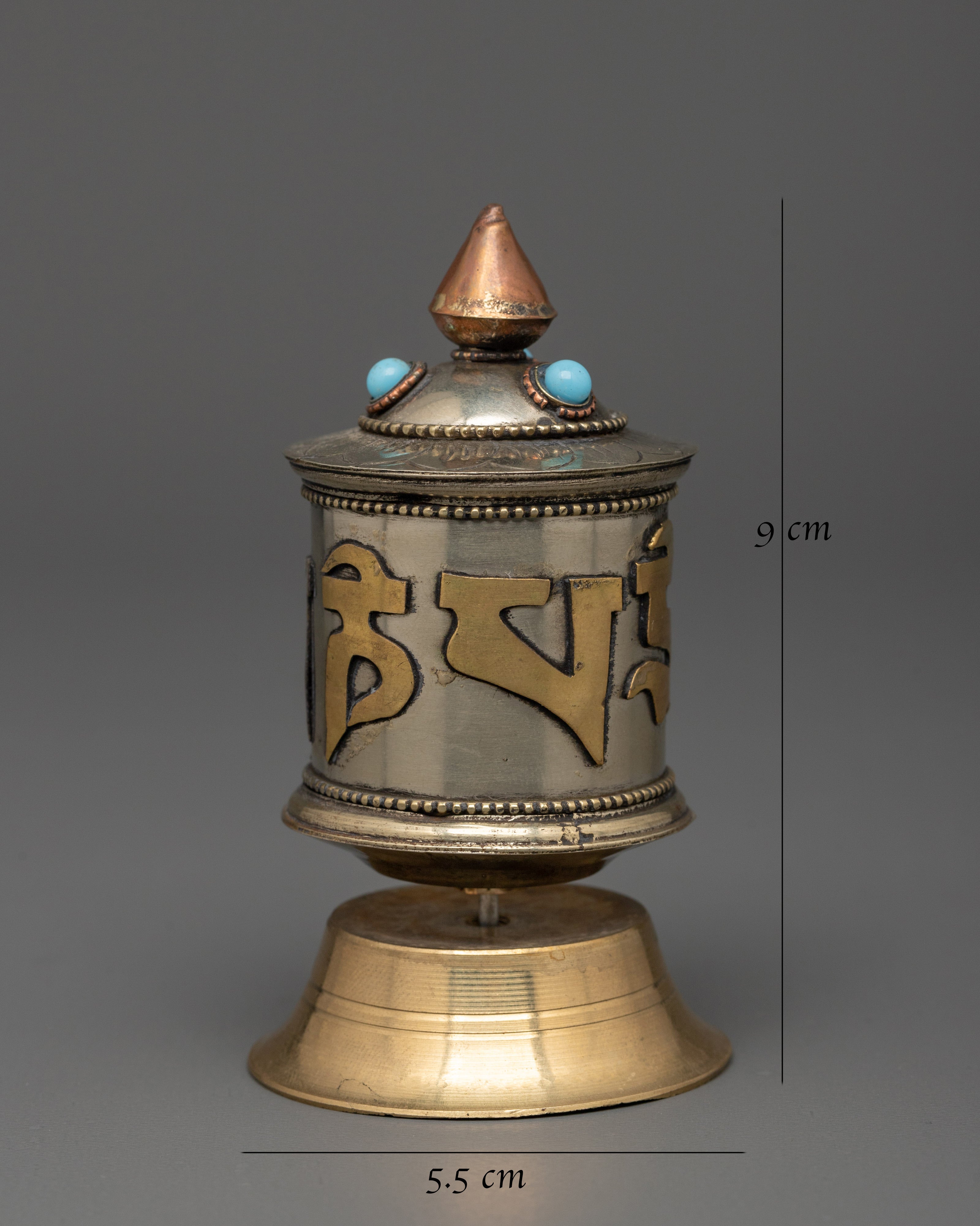 Spiritual Meditation Tool Prayer Wheel | Sacred Ritual Item for Peace & Blessings
