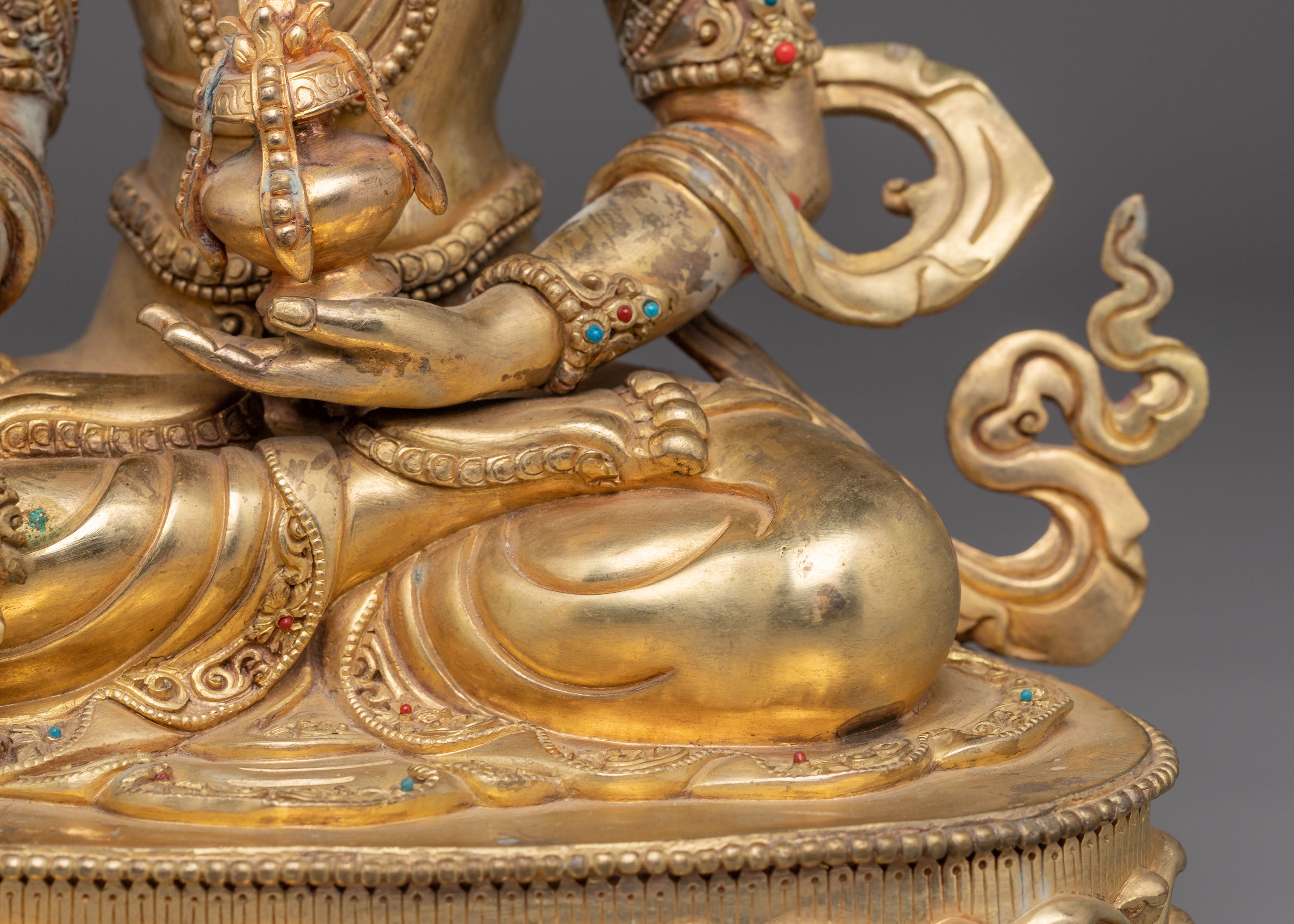 Compassionate Akasagarbha Bodhisattva Statue | Tibetan Deity Representing Wisdom