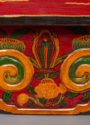 Hand-carved Table Buddhist Folding Table | Wooden Ritual Altar Table