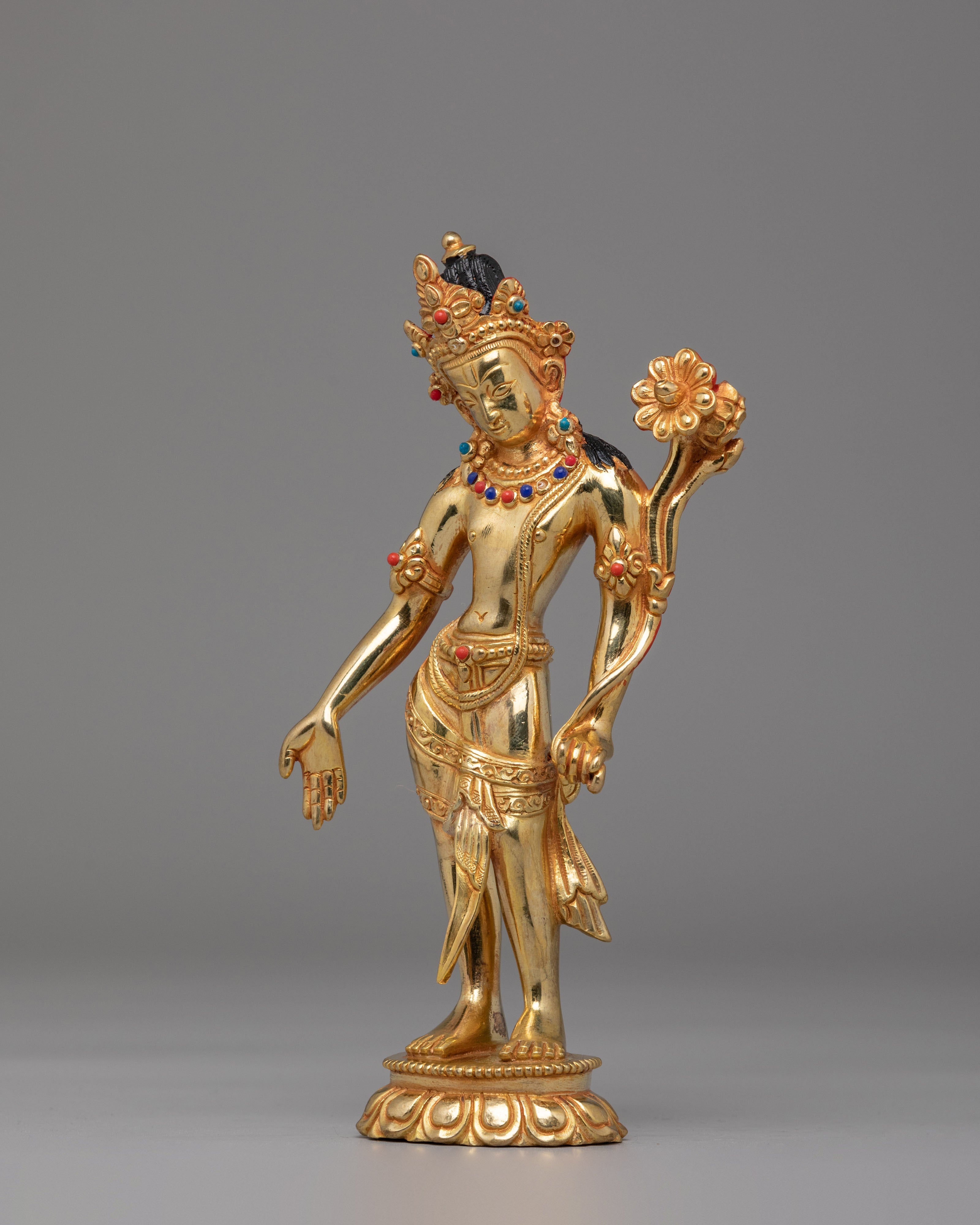 Tibetan Padmapani Statue | Traditional Himalayan Artwork