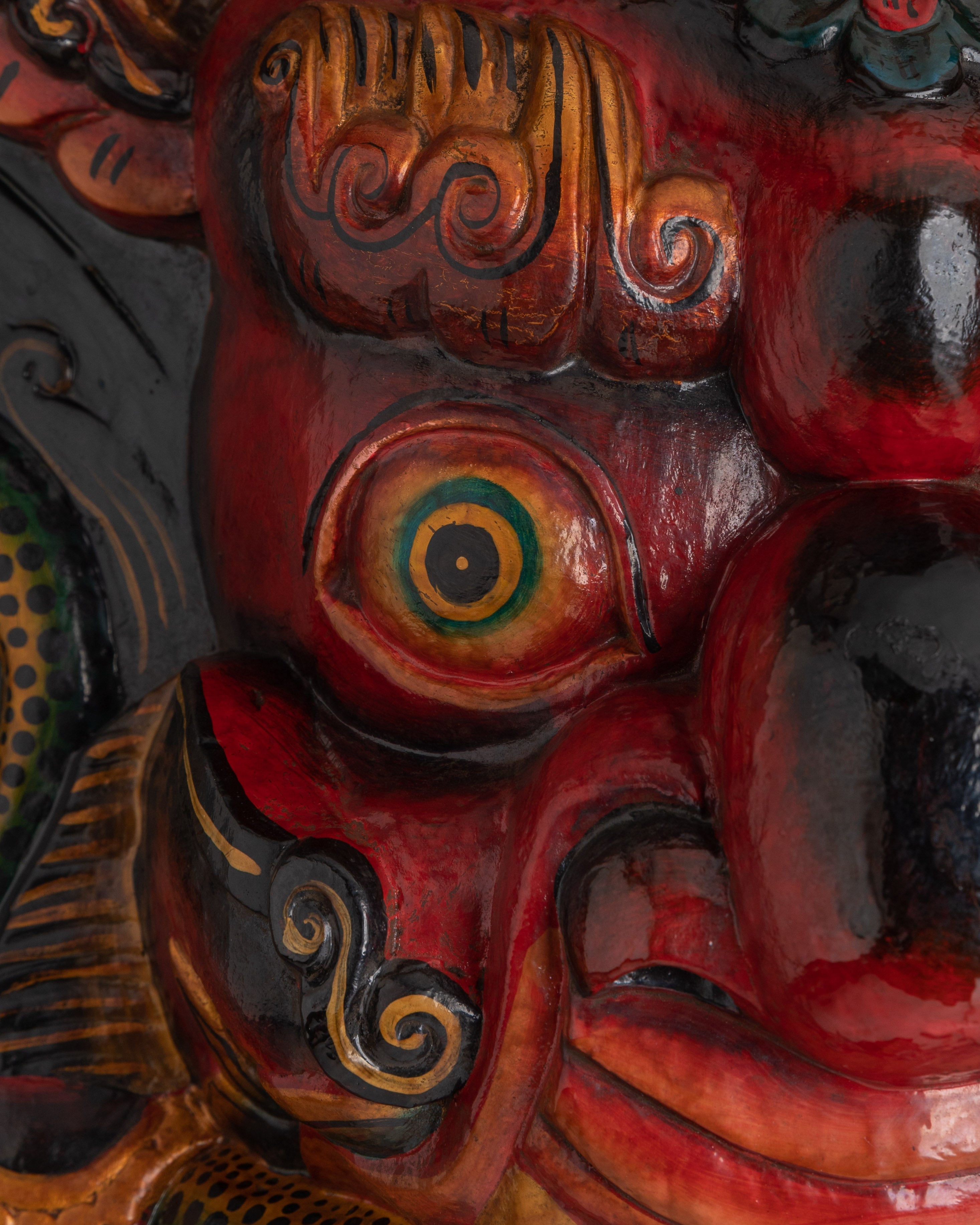 Traditional Mask | Colorful Spiritual Sculpture