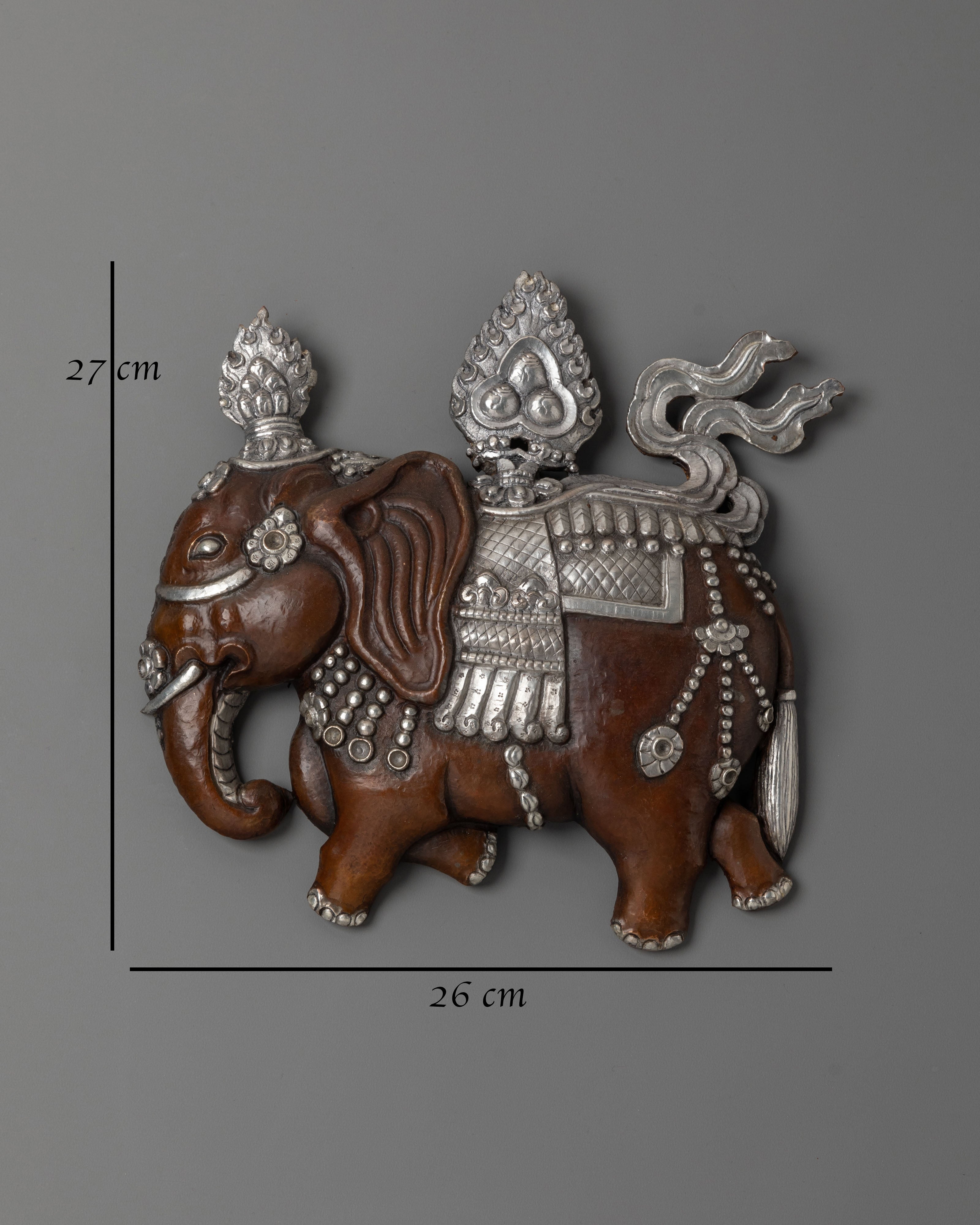 Decorative Elephant Wall Hanging | Handcrafted Oxidized Copper Artwork