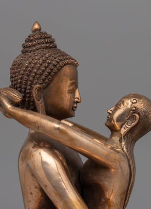 Tibetan Samantabhadra Yab-Yum Statue | Buddhist meditation decor