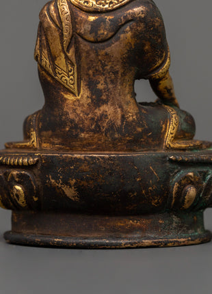 Traditionally HandCrafted Shakyamuni Buddha Statue | Antique Copper Statue