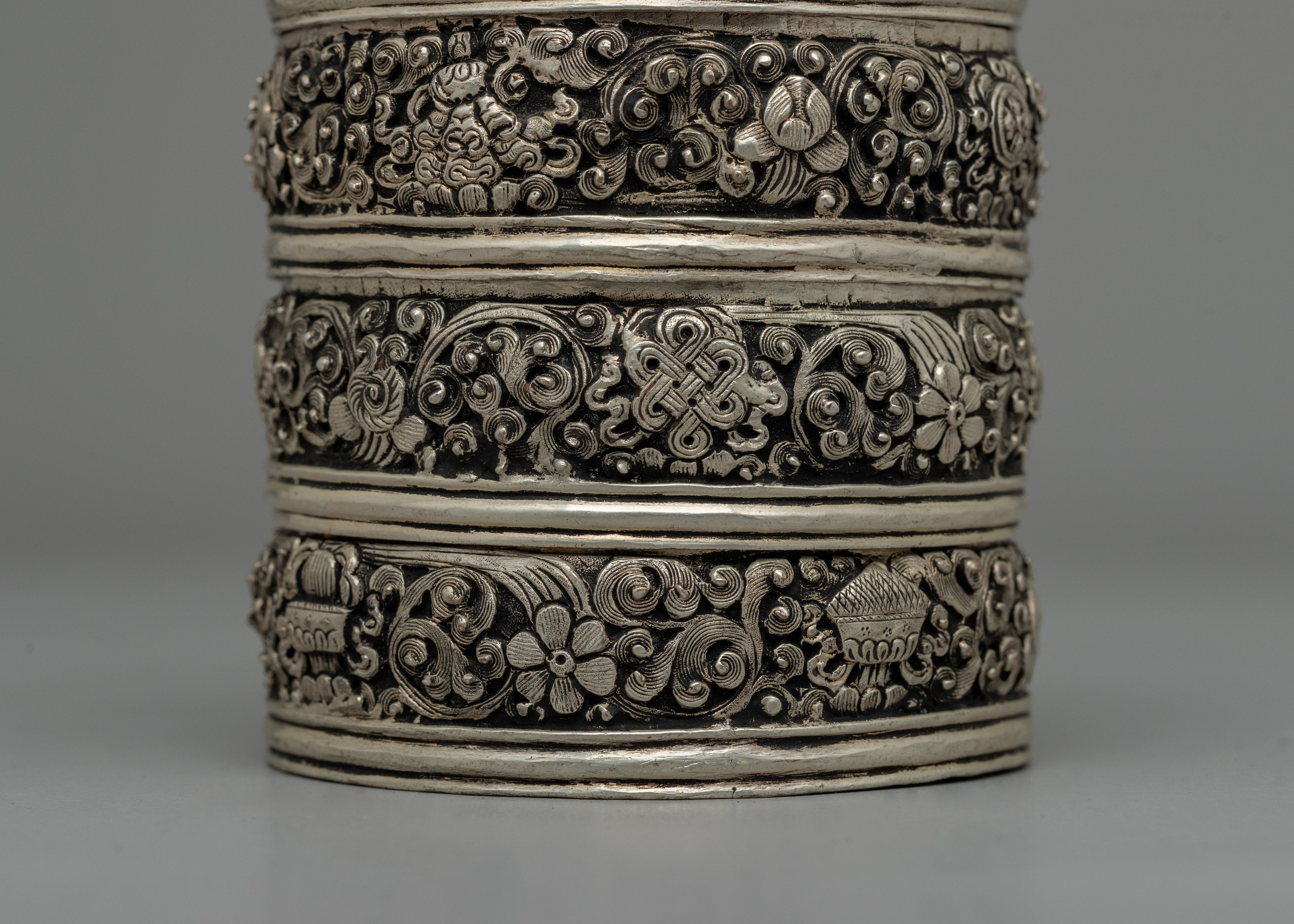 Silver-Plated Rice Carry Pot  | Symbol of Prosperity & Abundance
