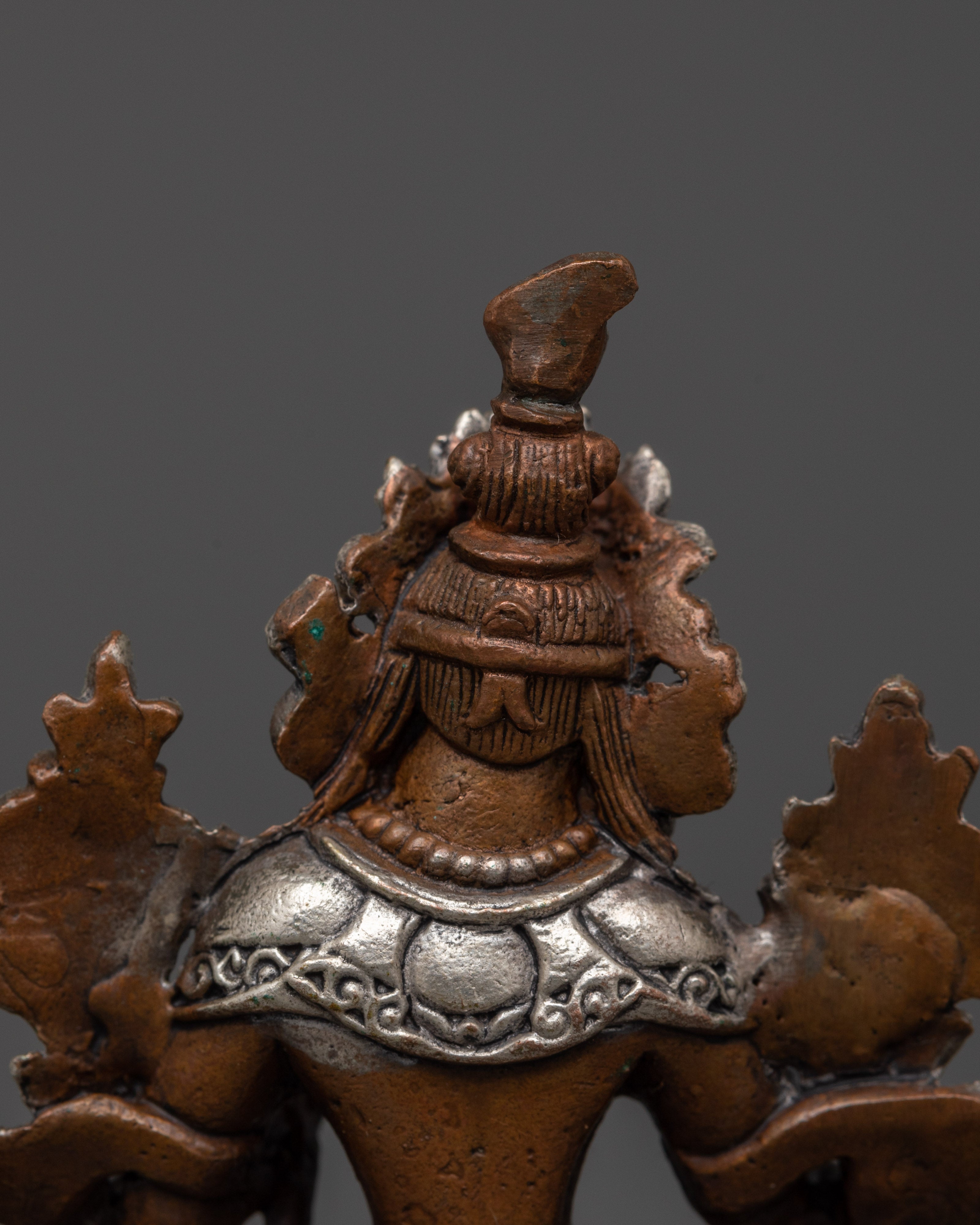 Green Tara Buddhist Goddess of Compassion | Oxidized Copper & Silver Plated Statue