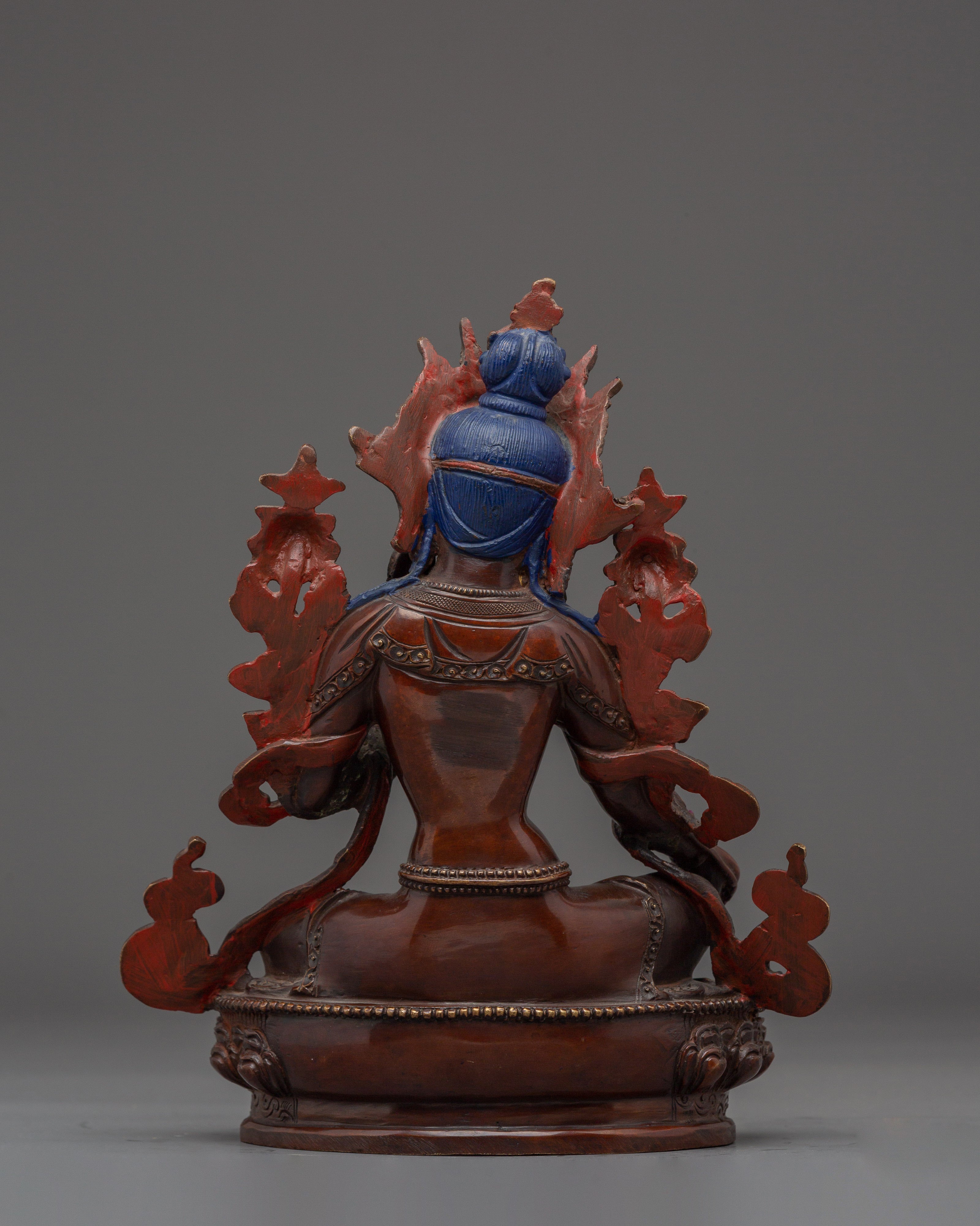 Tibetan Buddhist Deity Green Tara Statue | Goddess of Compassion and Protection