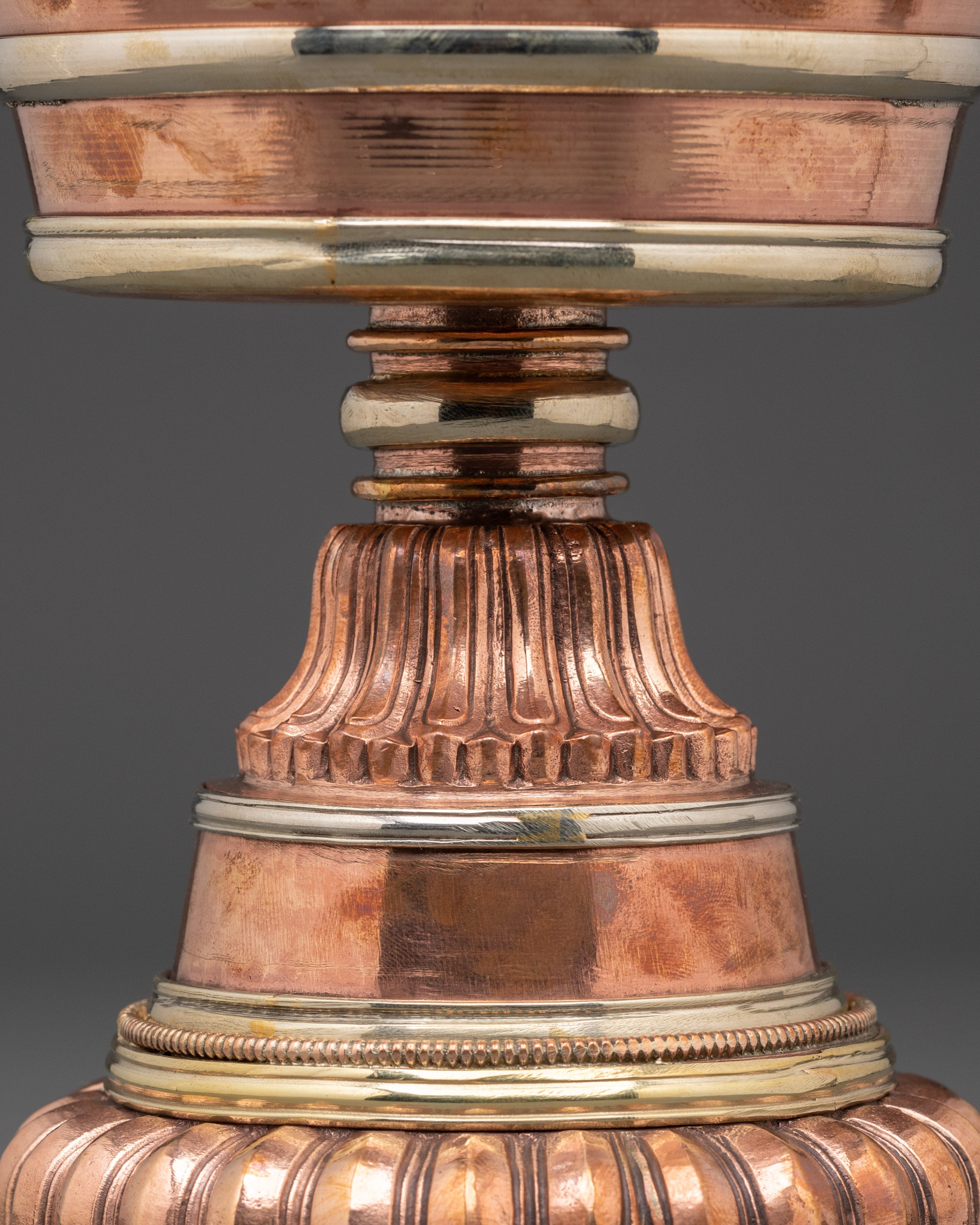 Handcrafted Spiritual Copper Butter Lamp | Buddhist Traditions