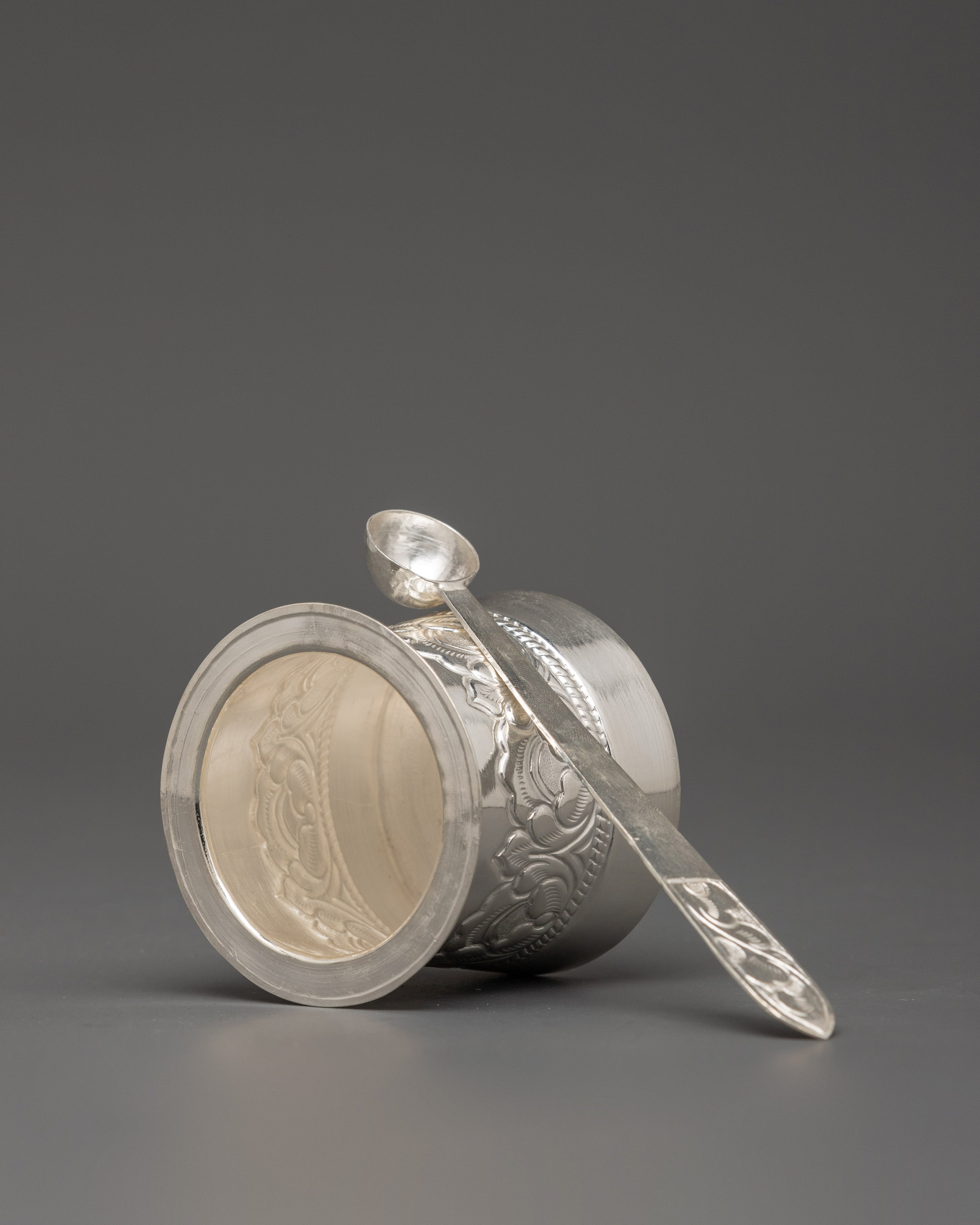 Handcrafted Pure Silver Panchapatra Set | Ideal for Sacred Ceremonies