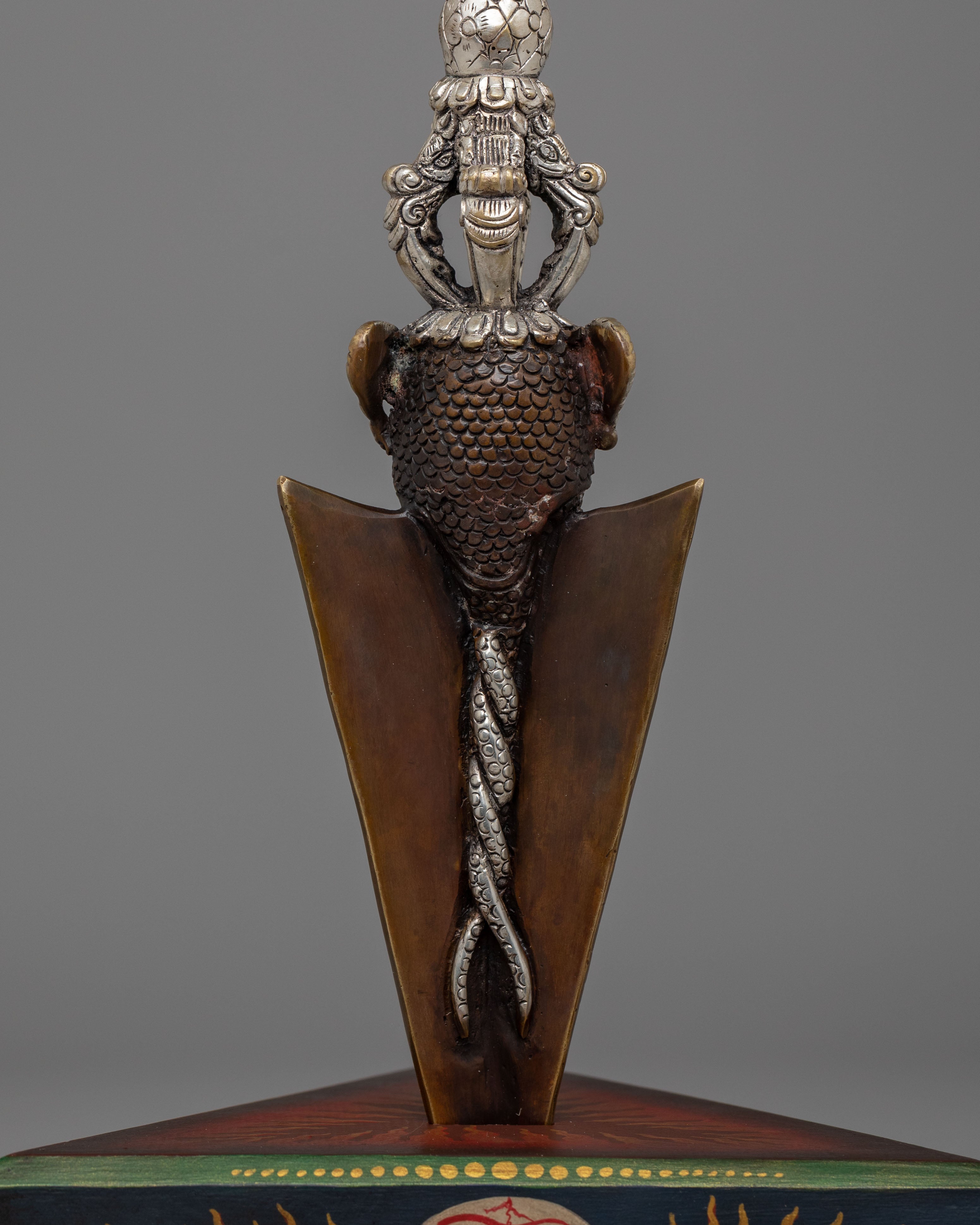 Traditional Buddhist Ritual Dagger Phurba | Spiritual Protection Artifact