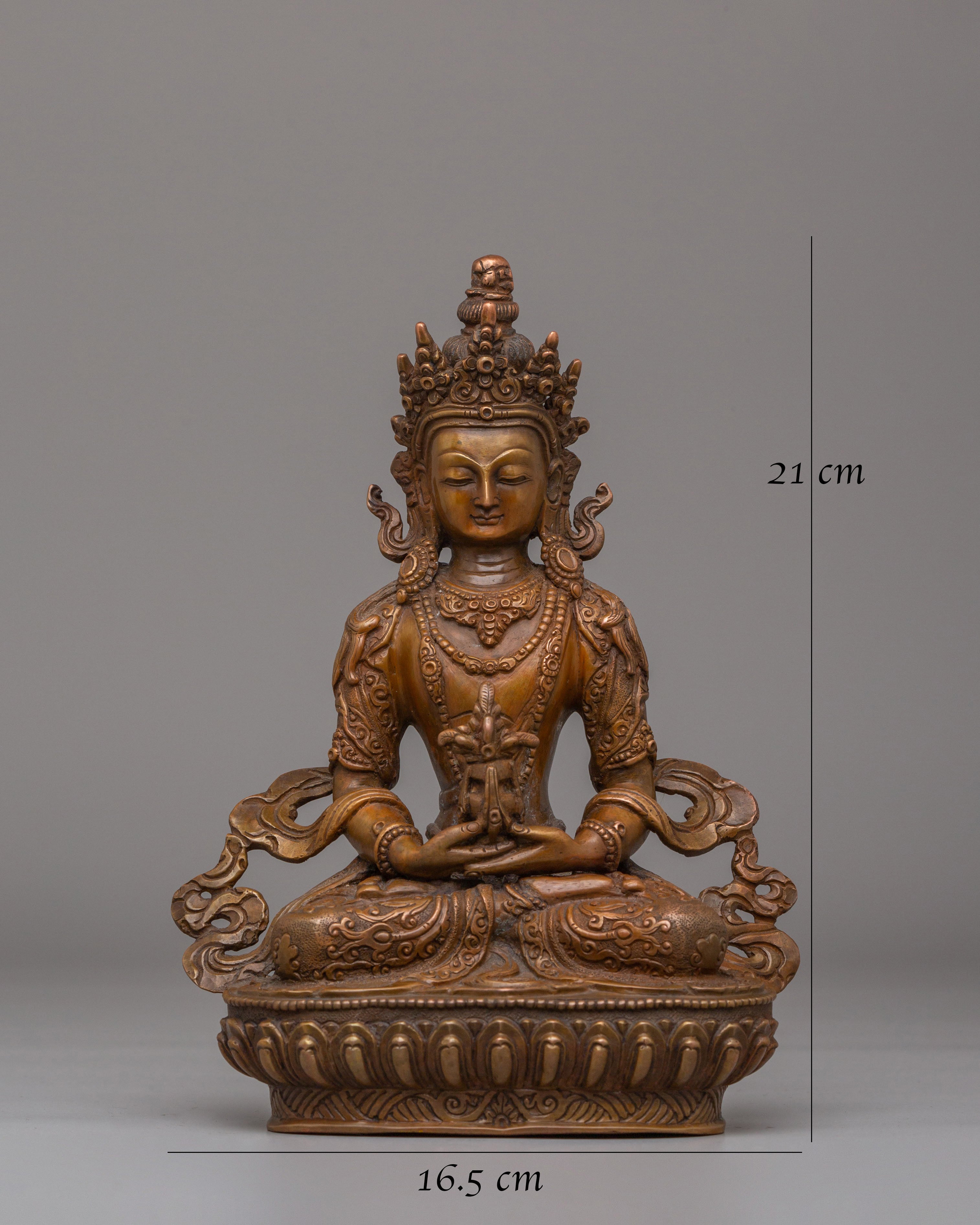 Handcrafted Tibetan Amitayus Statue | Symbol of Longevity