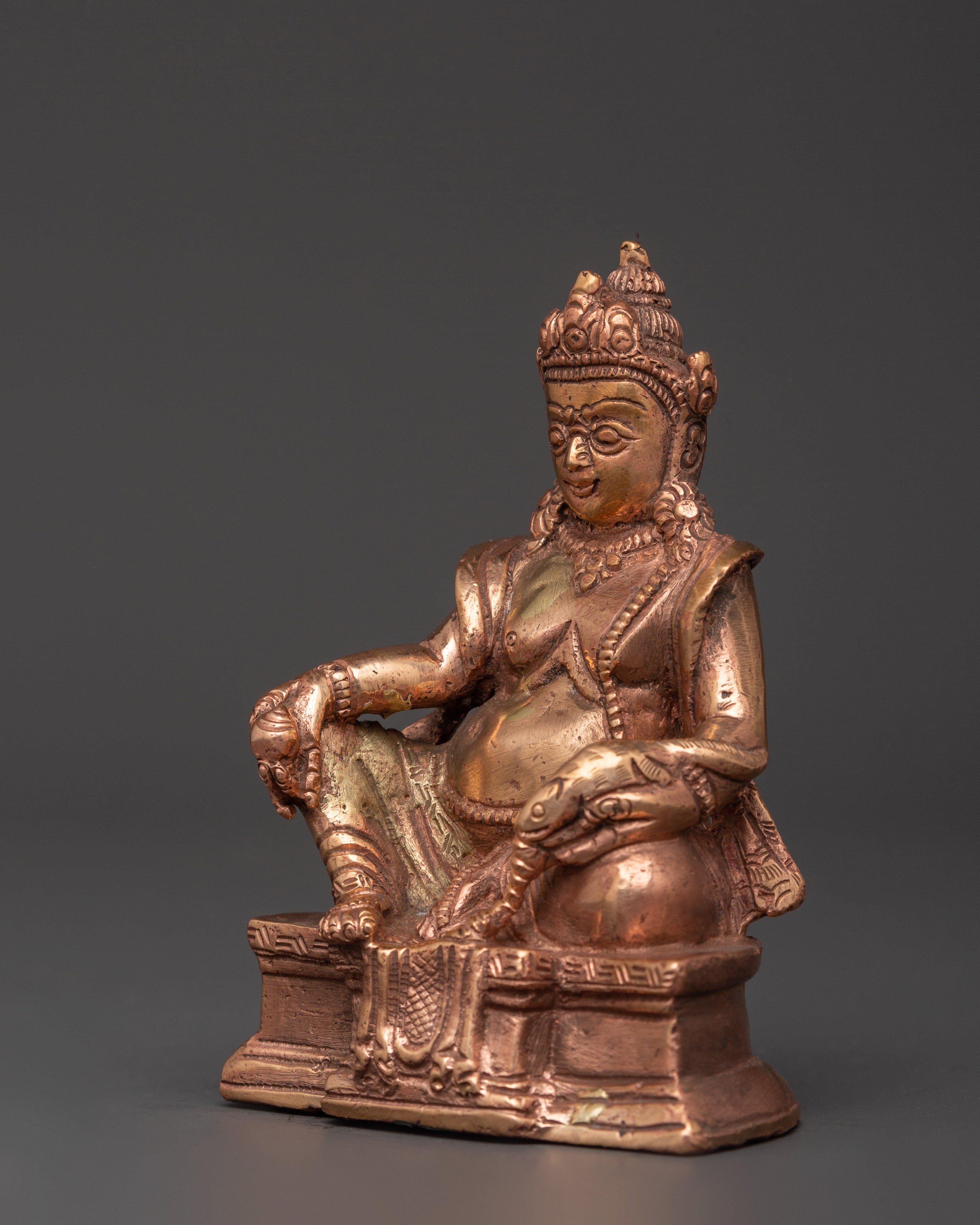 Handcrafted Copper Dzambhala Statue | Rituals and Altar Decor