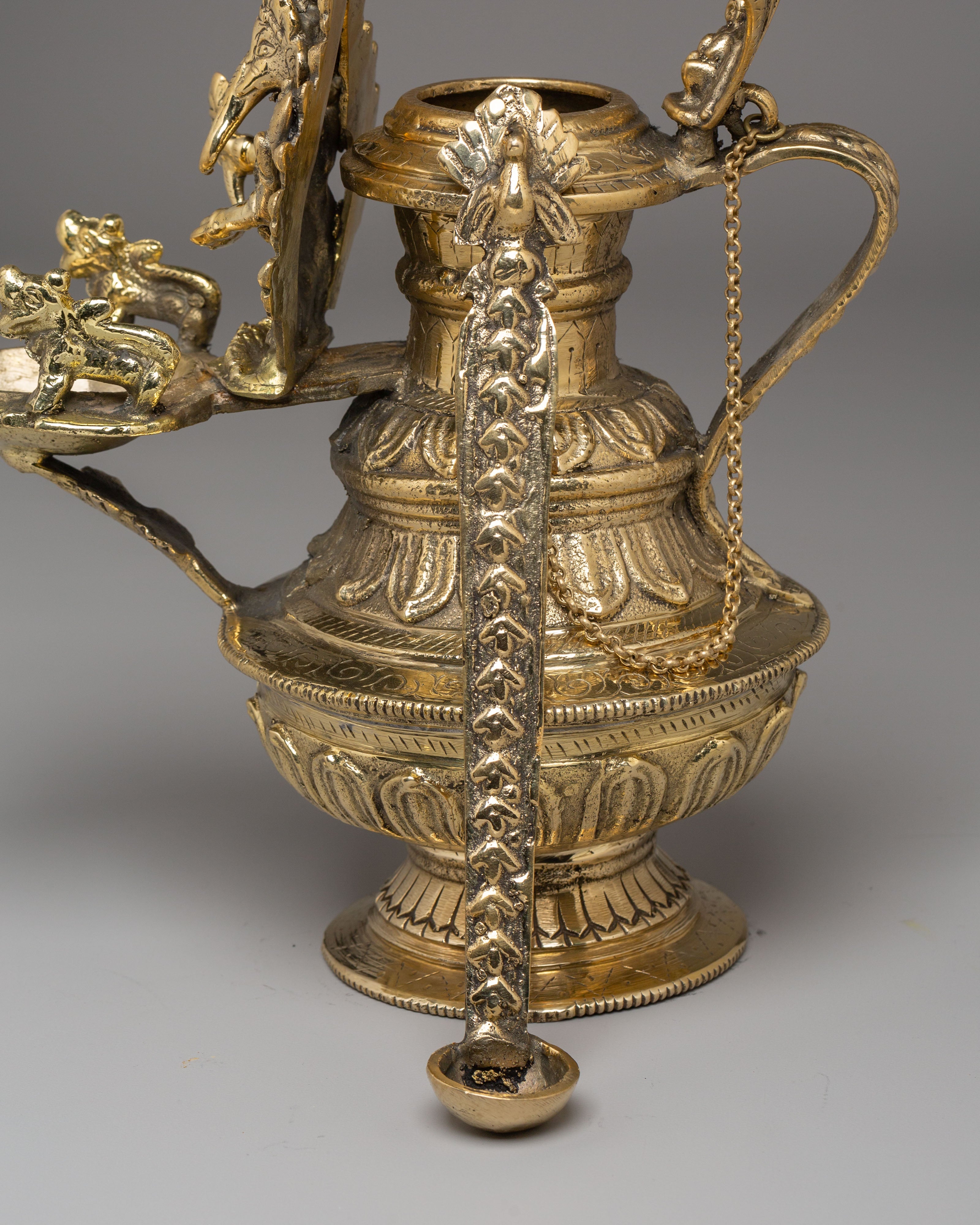Traditional Nepali Sukunda | Handcrafted Brass Ganesh Lamp
