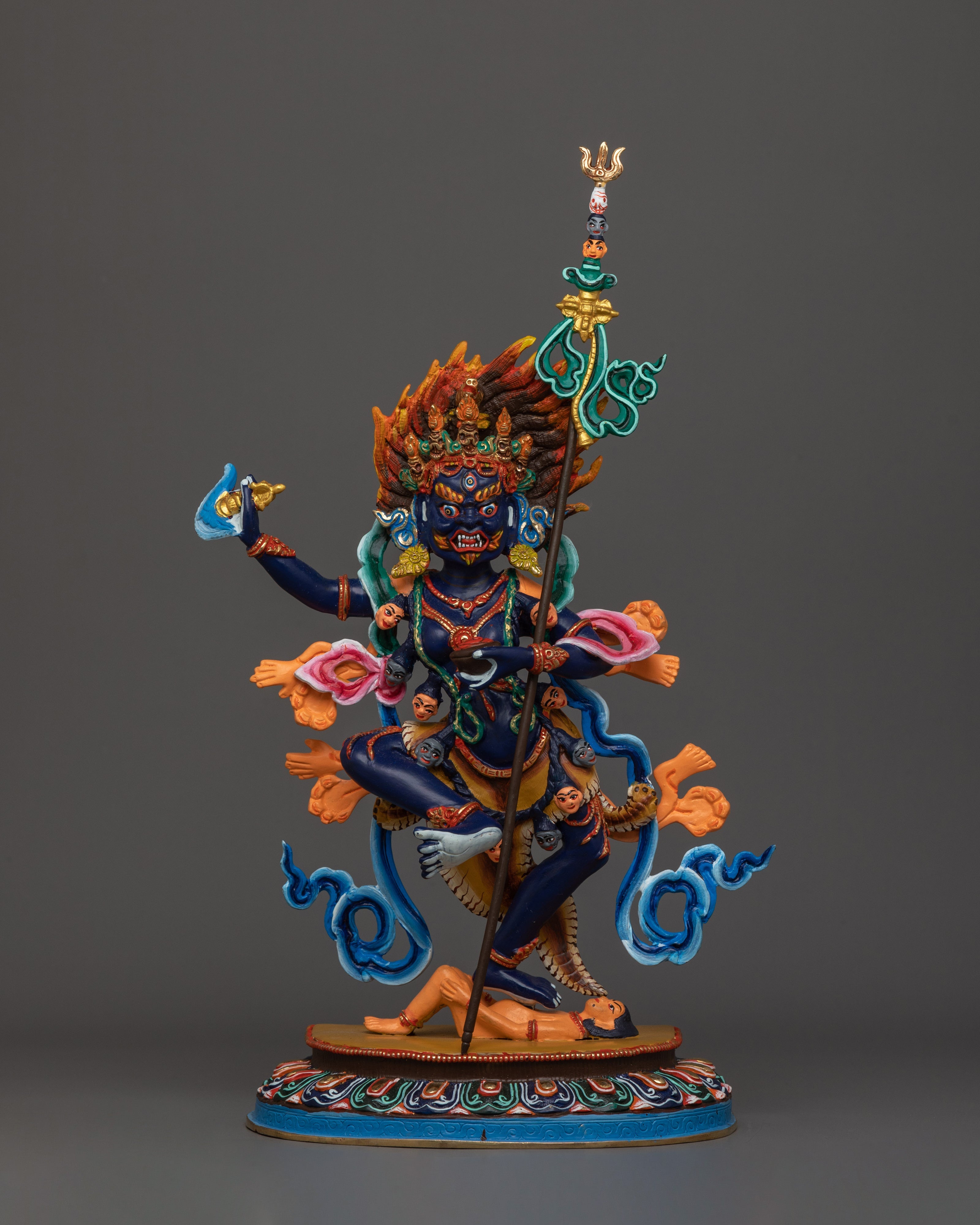 Handmade Troma Nagmo Statue | The Black Wrathful Mother
