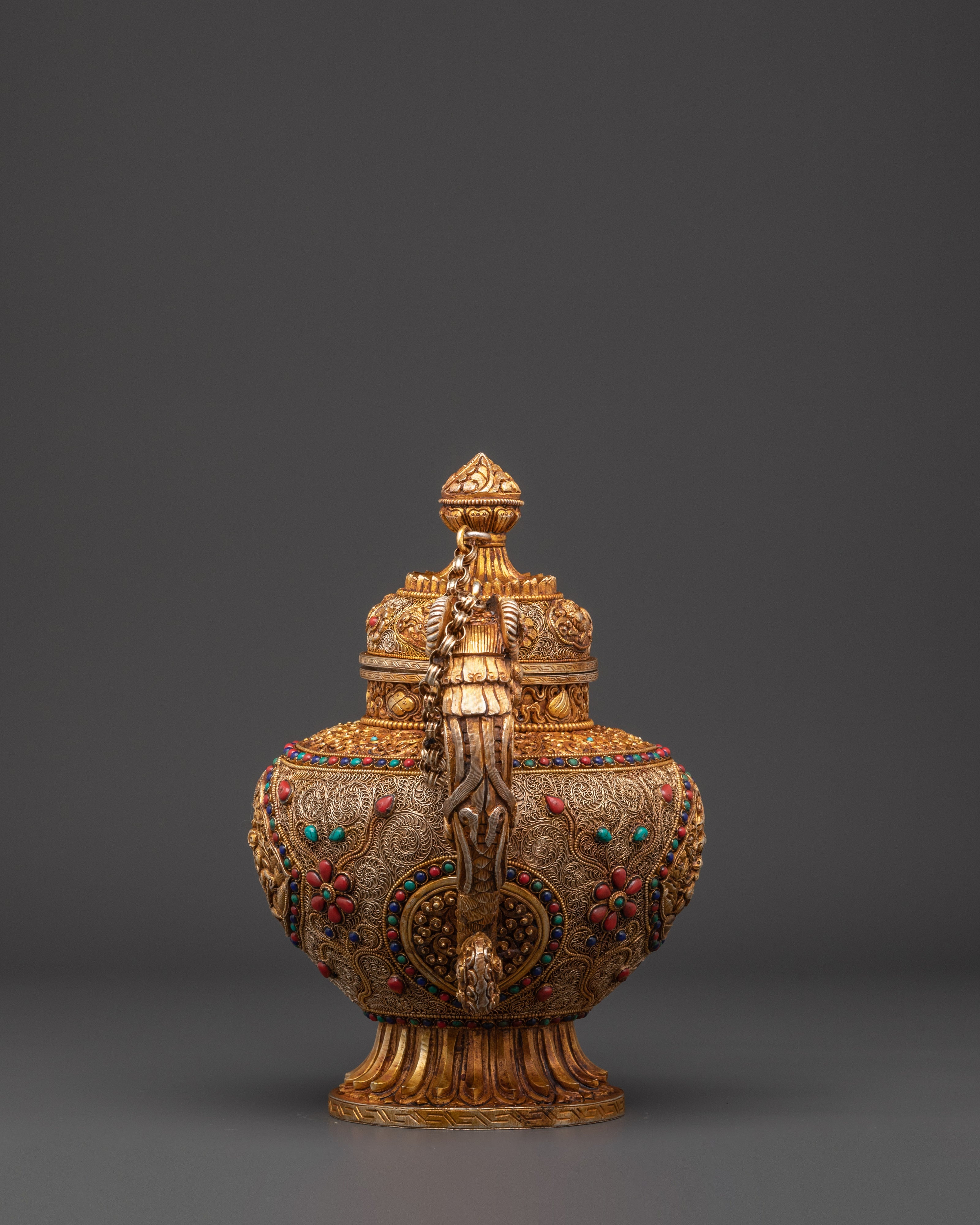 Decorative Tea Pot | Silver & Gold Plating