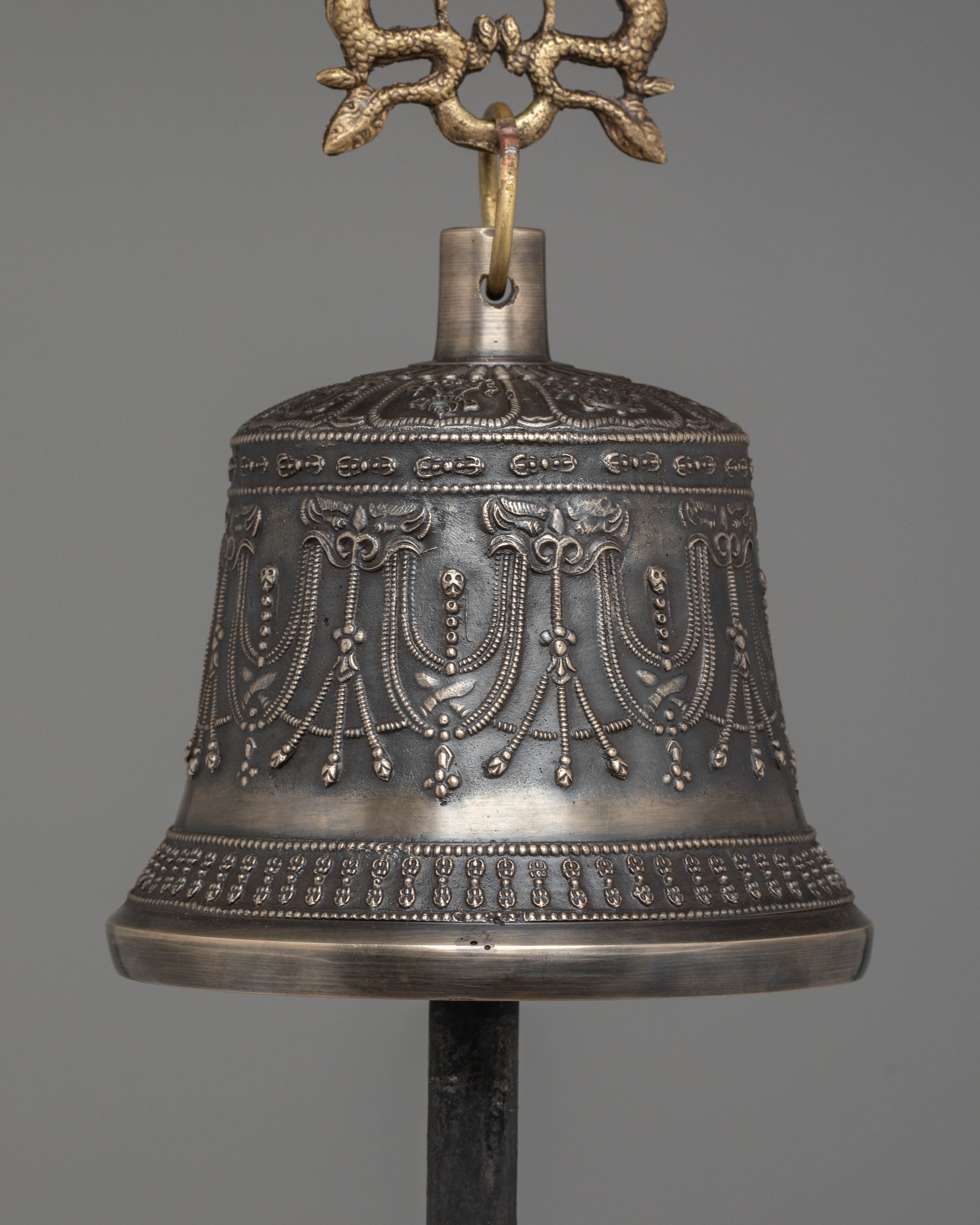 Spiritual Tibetan Hanging Bell | Handcrafted Brass Bell for Meditation