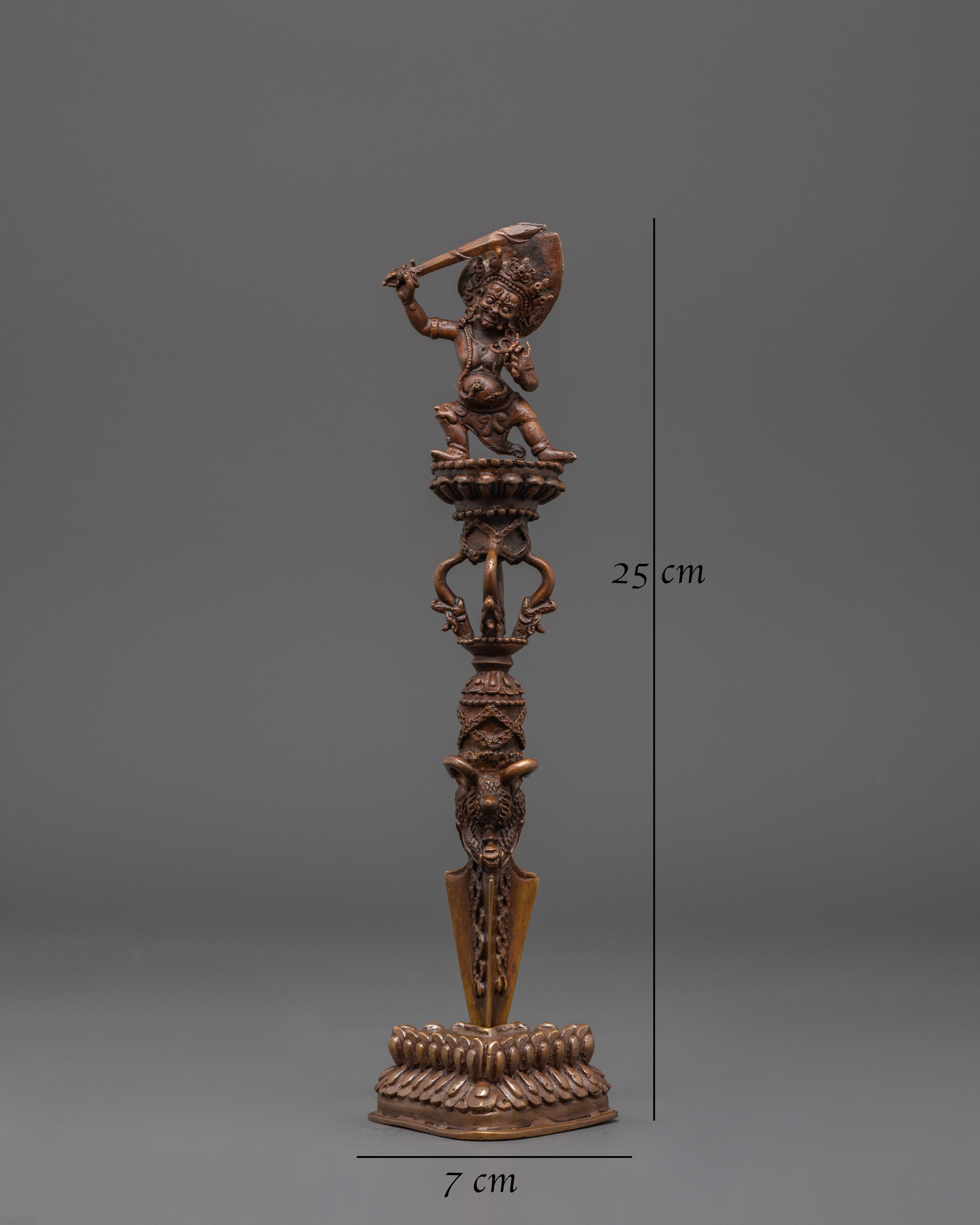 Oxidized Buddhist Phurba | Tibetan Ritual Tool