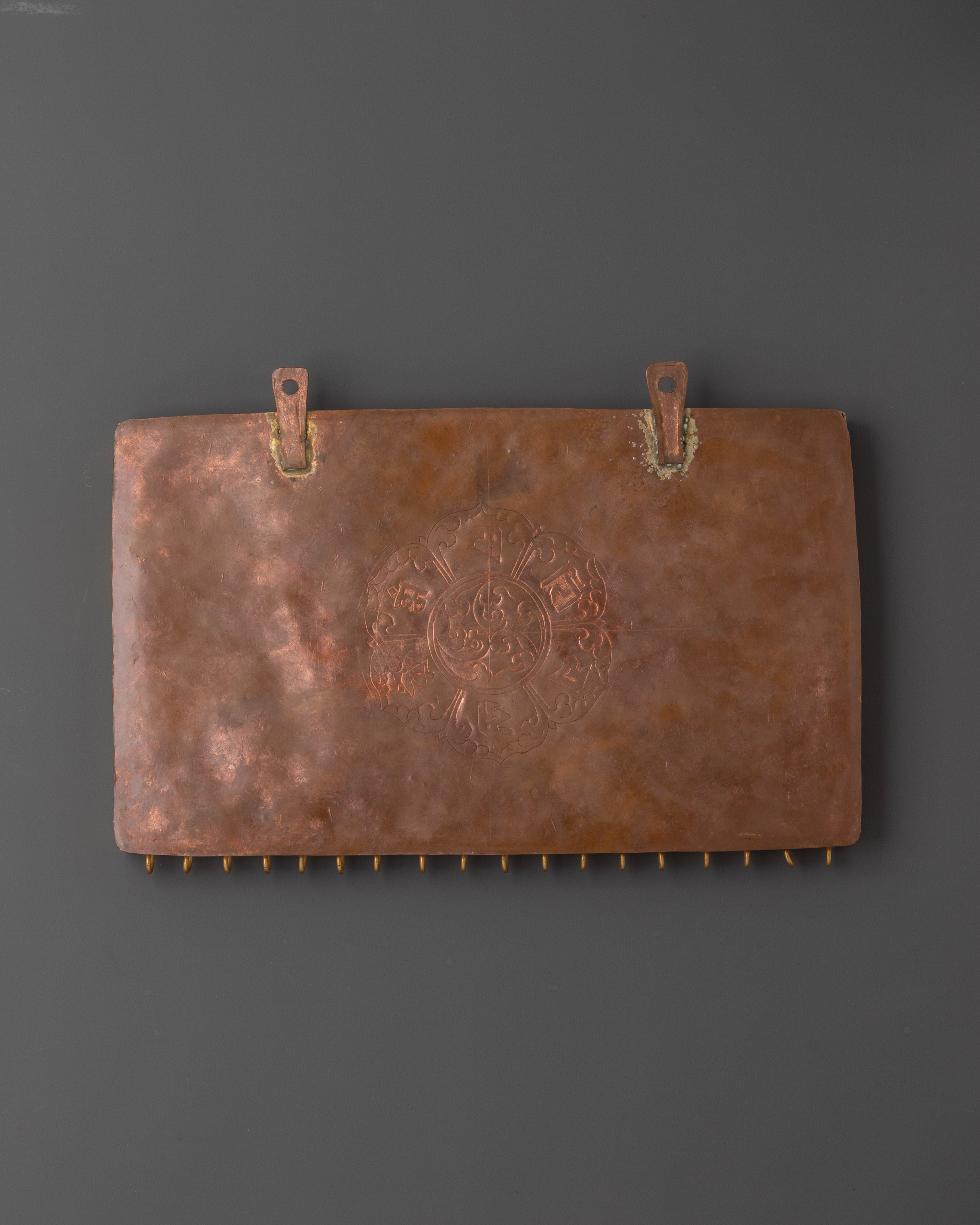 Bisho Vajra Wall Hanging | Gold Plated Copper Tibetan Art