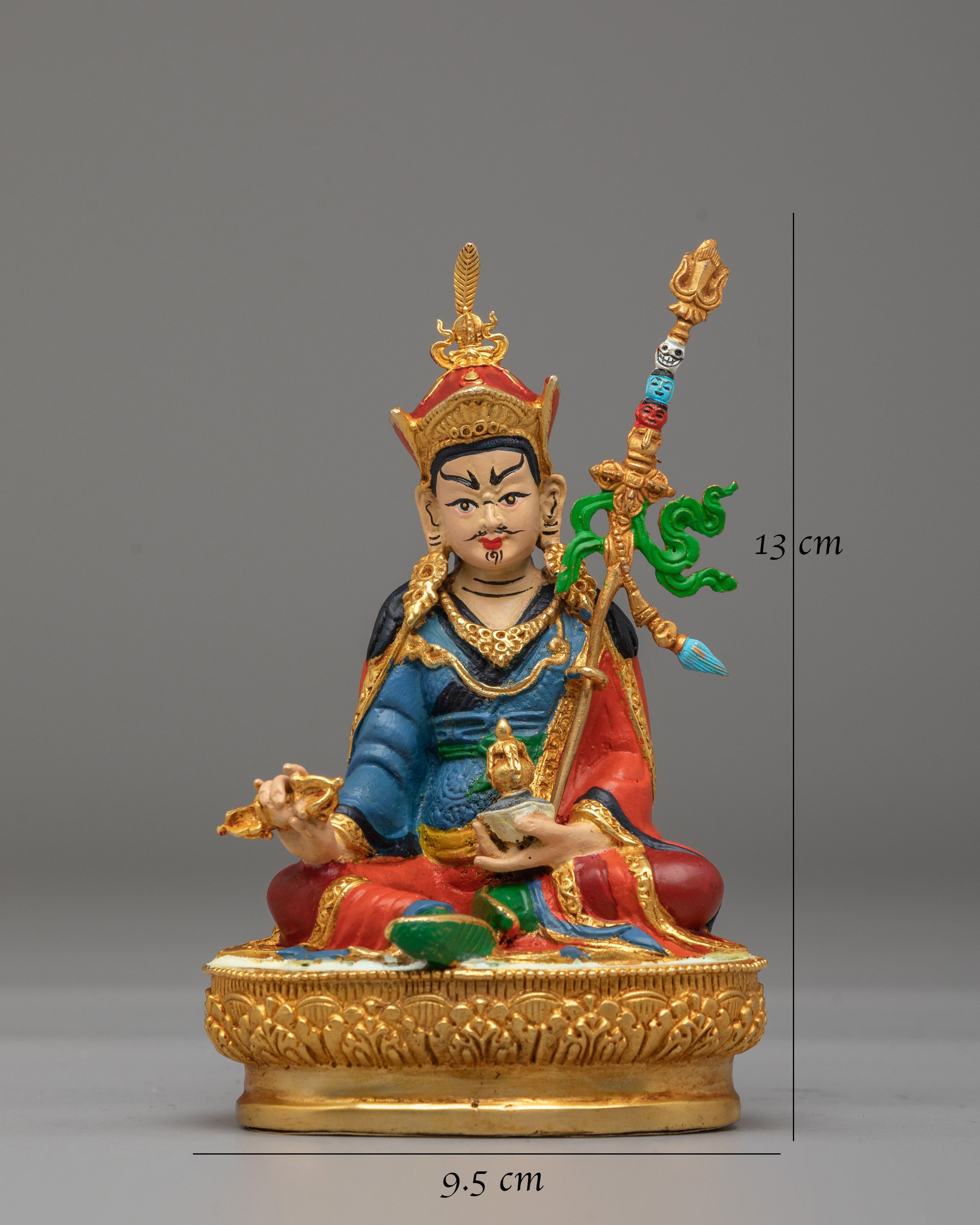 Handmade Guru Rinpoche Statue | Tibetan Buddhist Sculpture