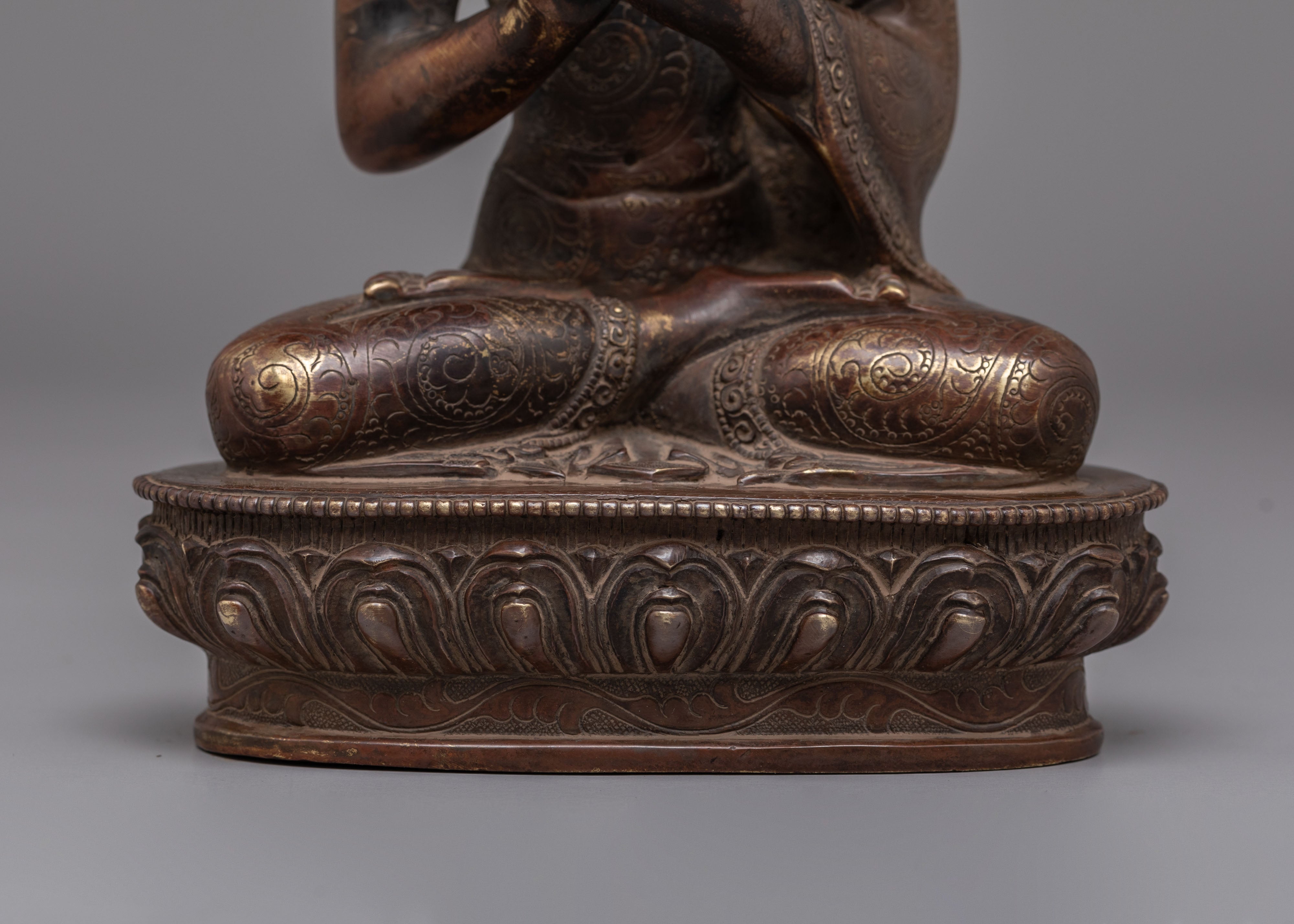 Tibetan Vairocana Buddha Statue | Copper Oxidized Tibetan Statue