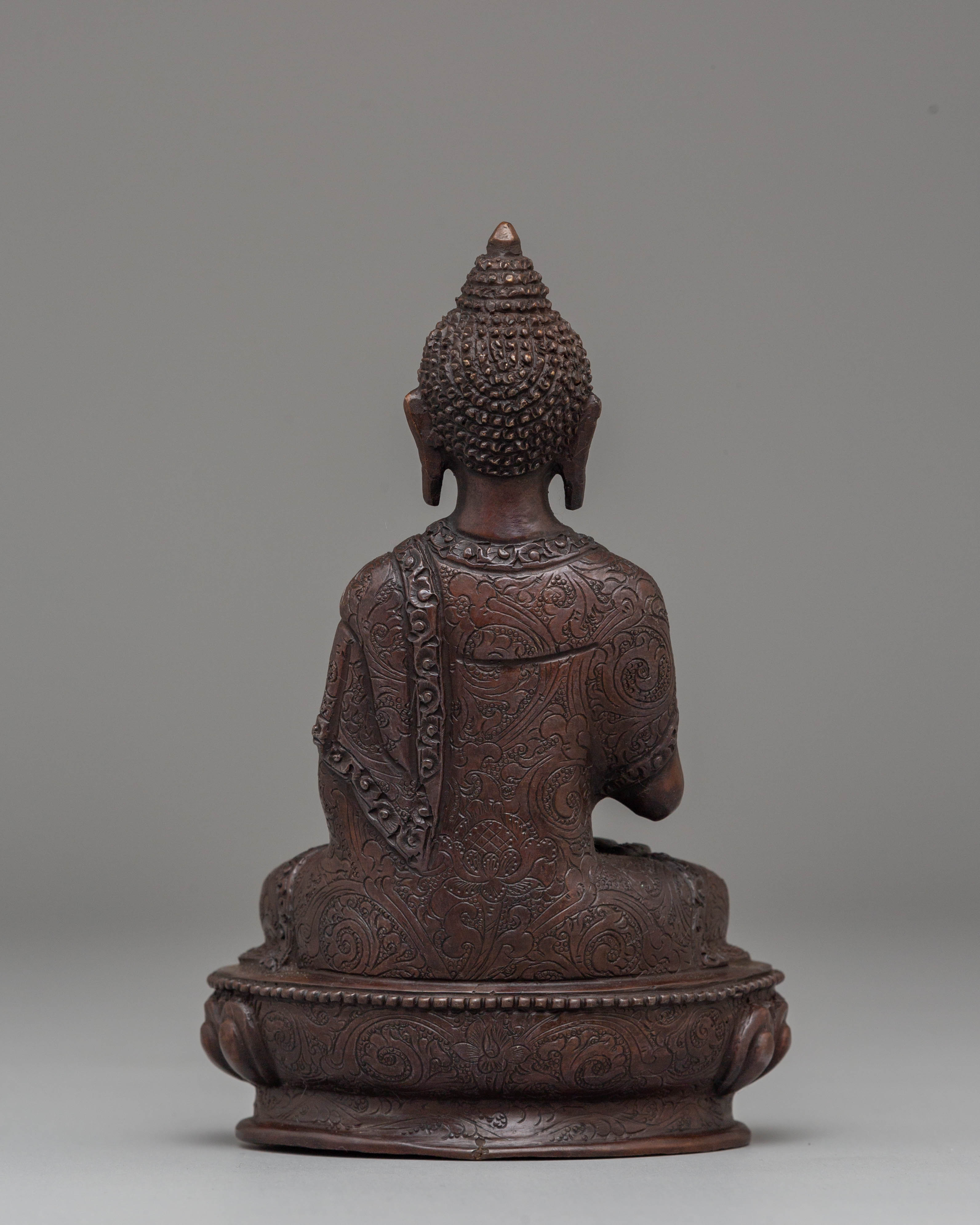 Sacred Amogasiddhi Buddha Altar Statue | Tibetan Buddhist Sculpture