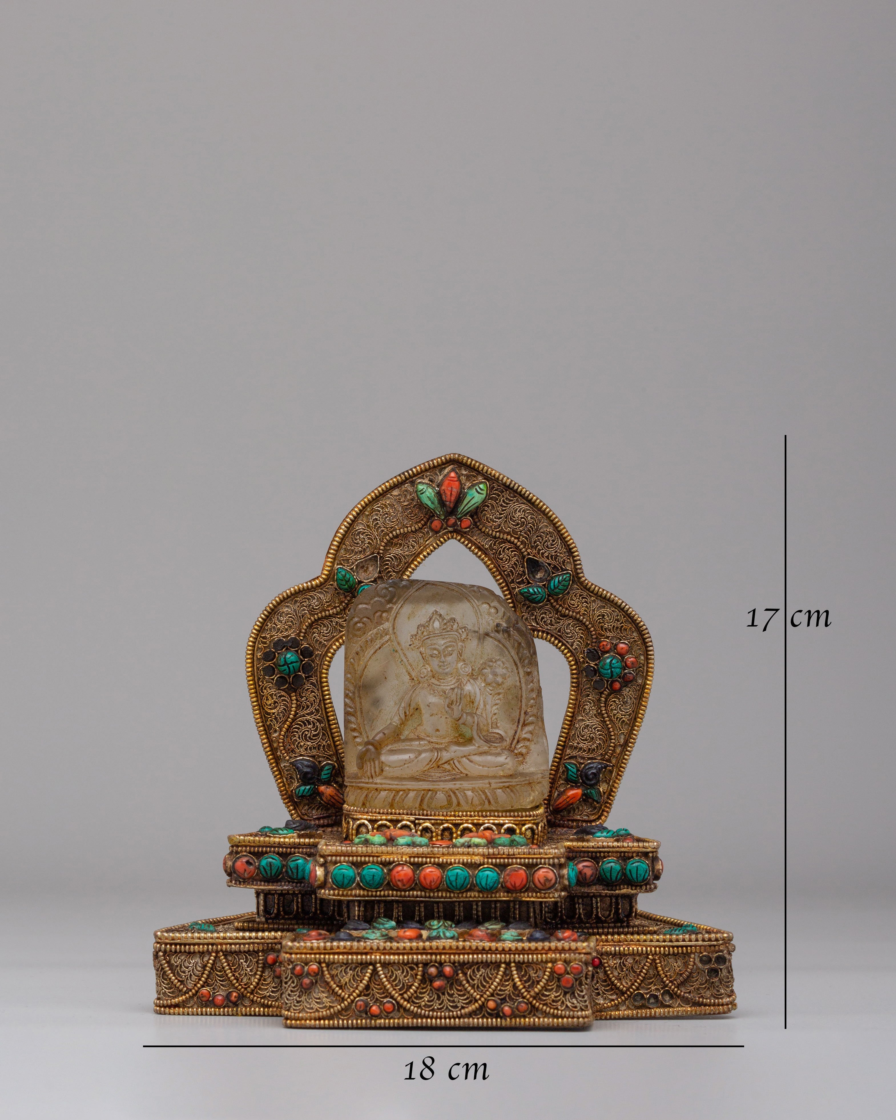 White Tara on Throne Statue | A Divine Symbol of Compassion and Protection
