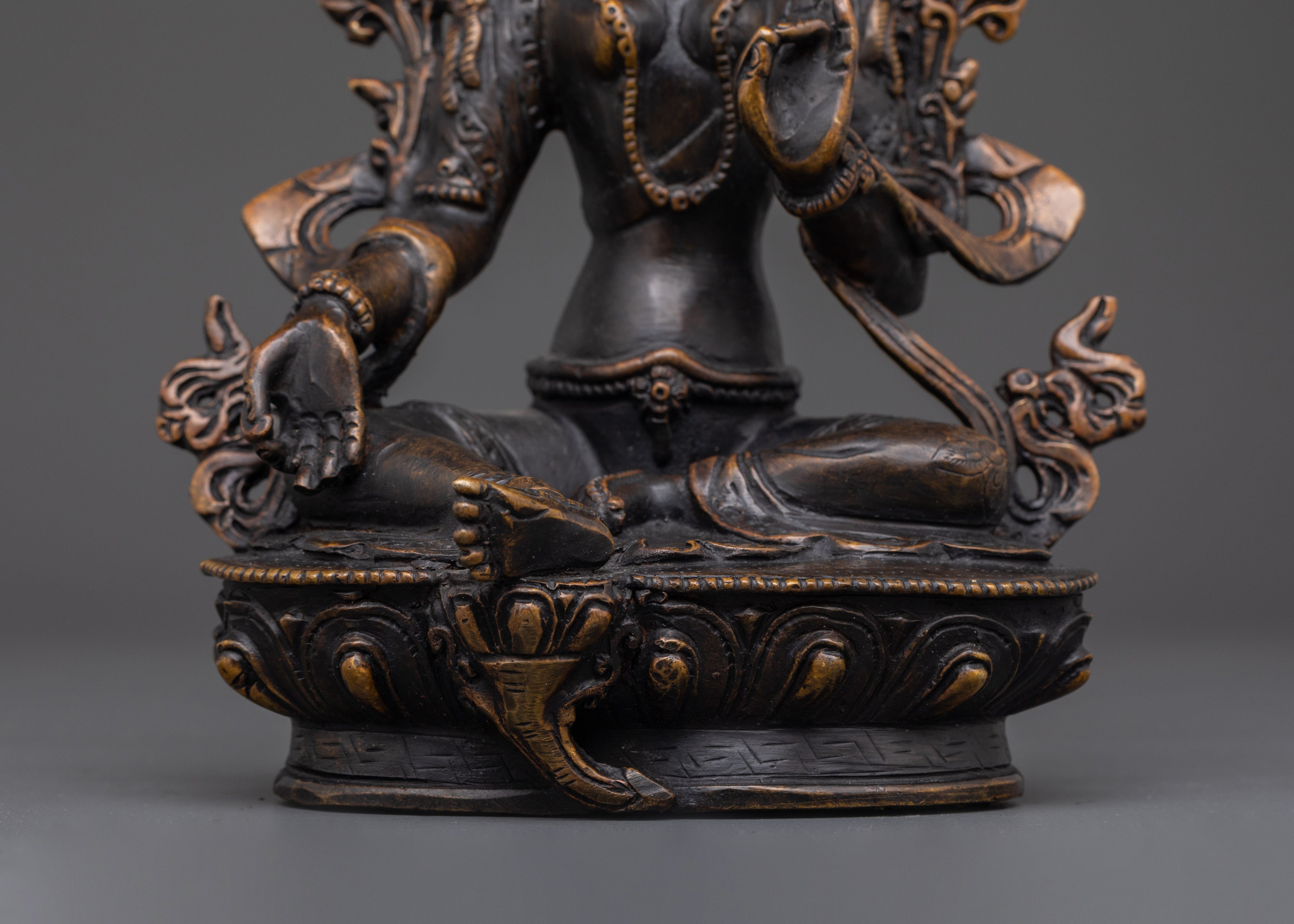 Antique Finishing Green Tara Statue | Mother of Liberation