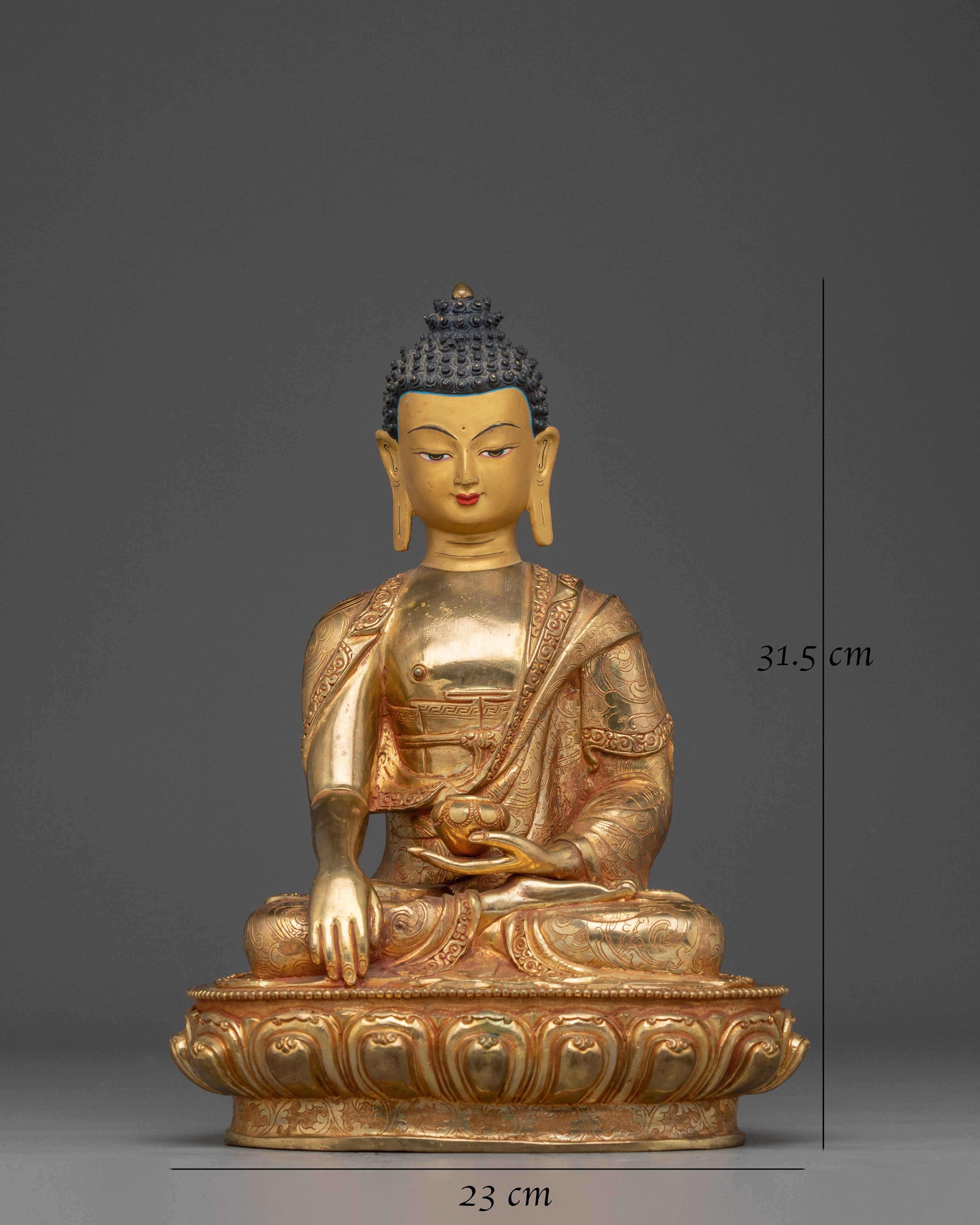 Handcrafted Shakyamuni buddha Spiritual Decor | Tibetan Art