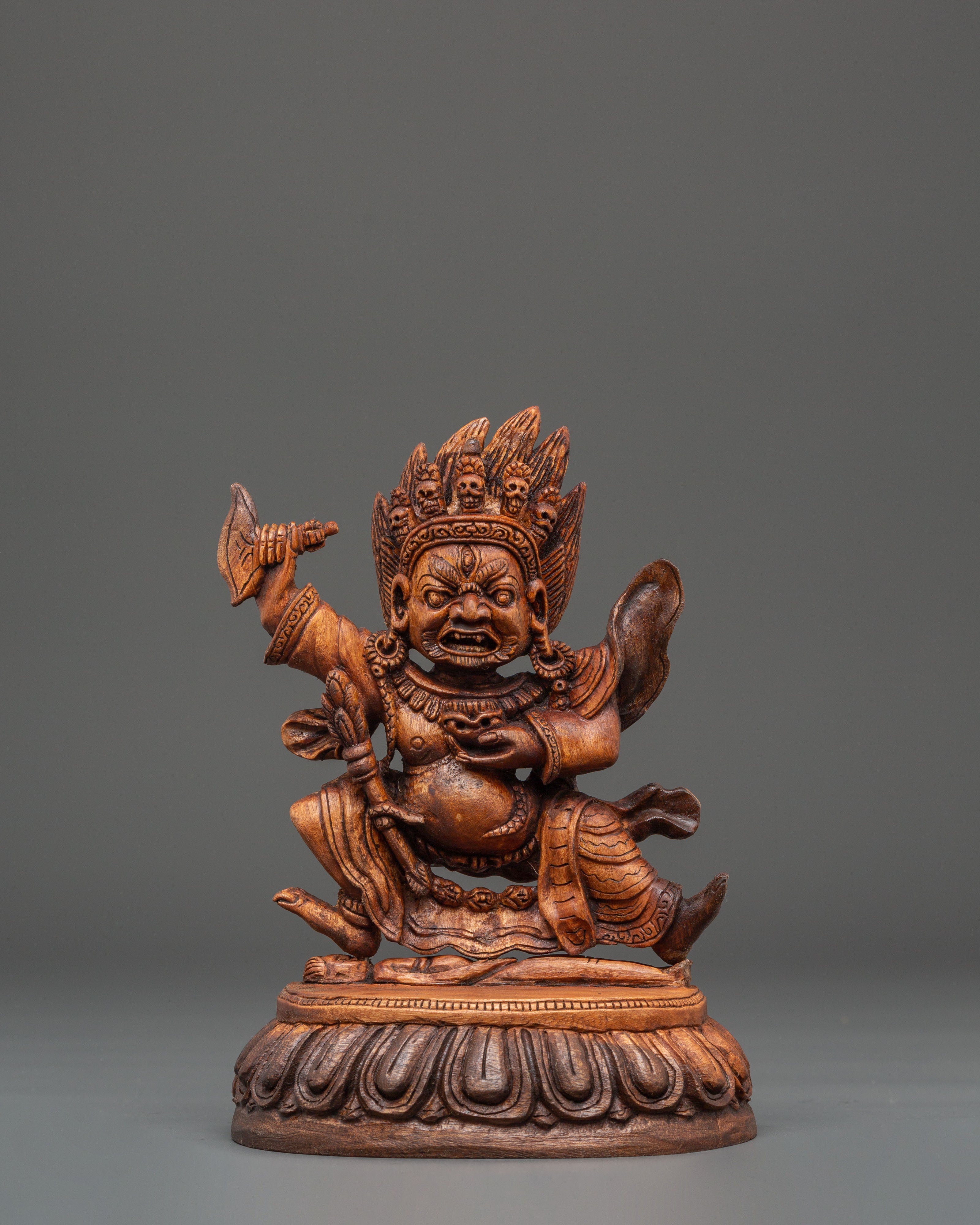 Mahakala Bernakchen Enlightened Protector Statue | Wrathful Deity Mahakala Artwork