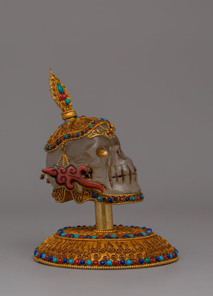 Handcrafted Buddhist Skull Head | Perfect Spiritual Decor Piece