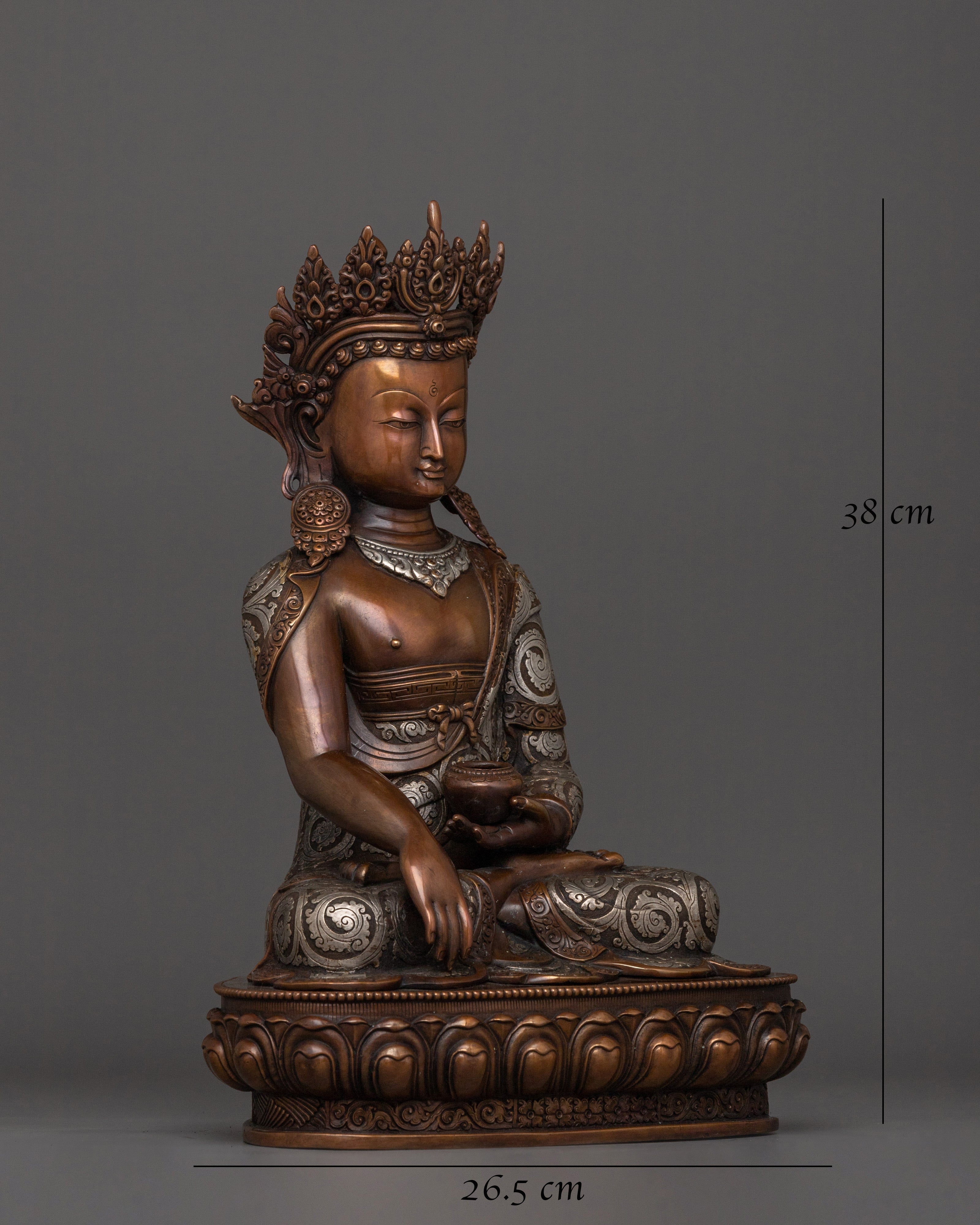 oxidized-copper-crowned-shakyamuni-buddha