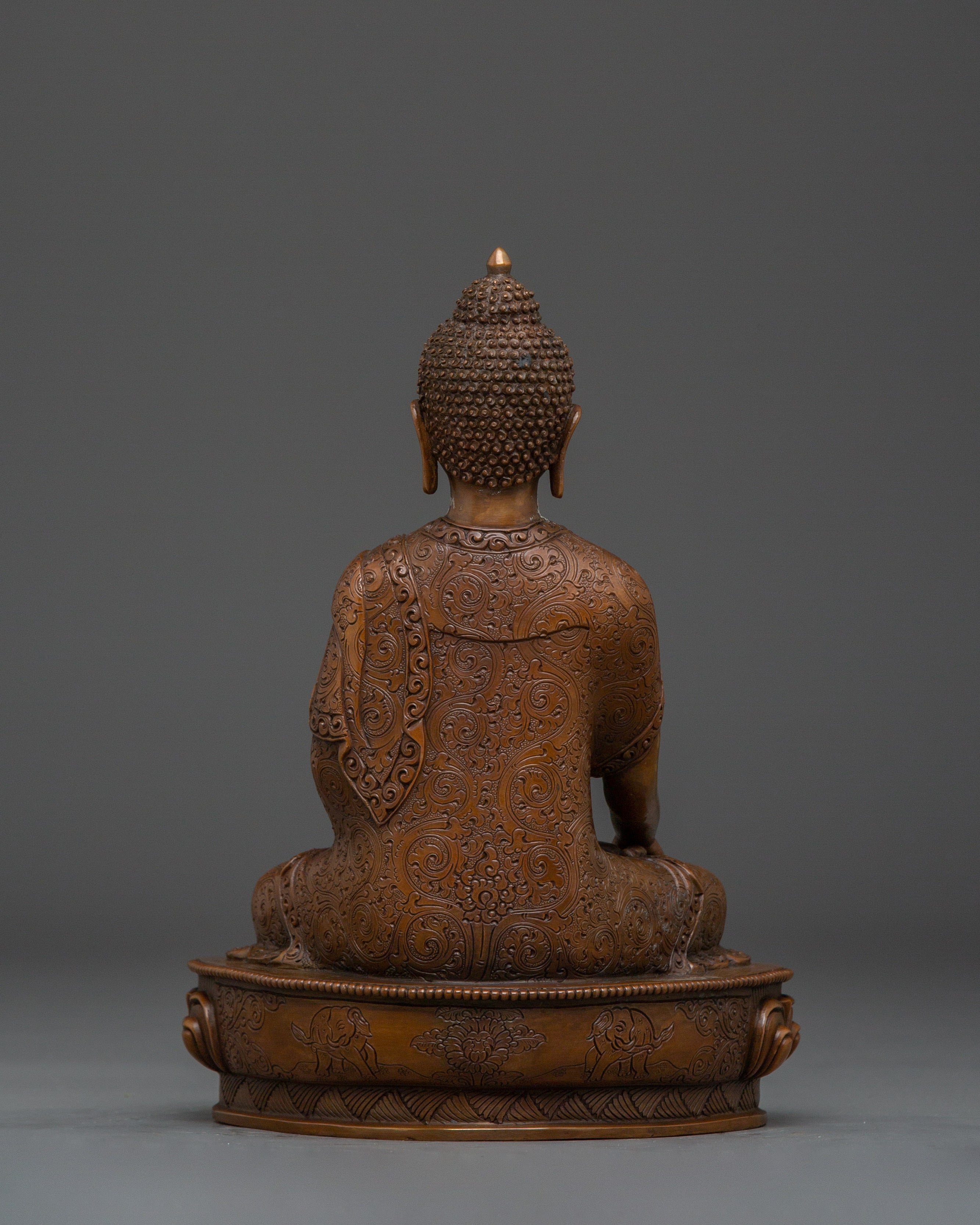 Handcrafted Tibetan Art of Shakyamuni Buddha Statue for Dharma and Altar Decor