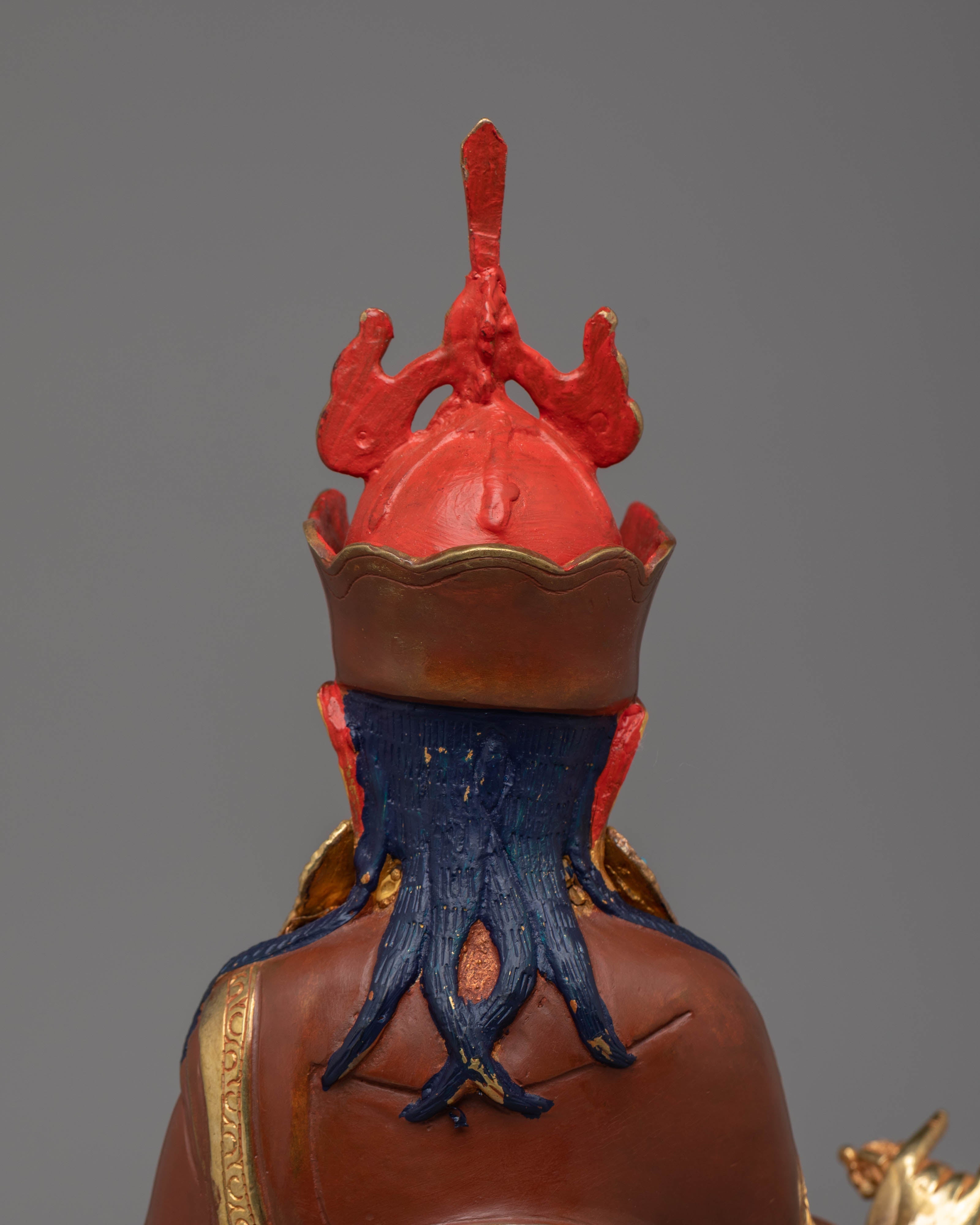 24k Gold Glided Guru Rinpoche Statue | Spiritual Statue for Altar