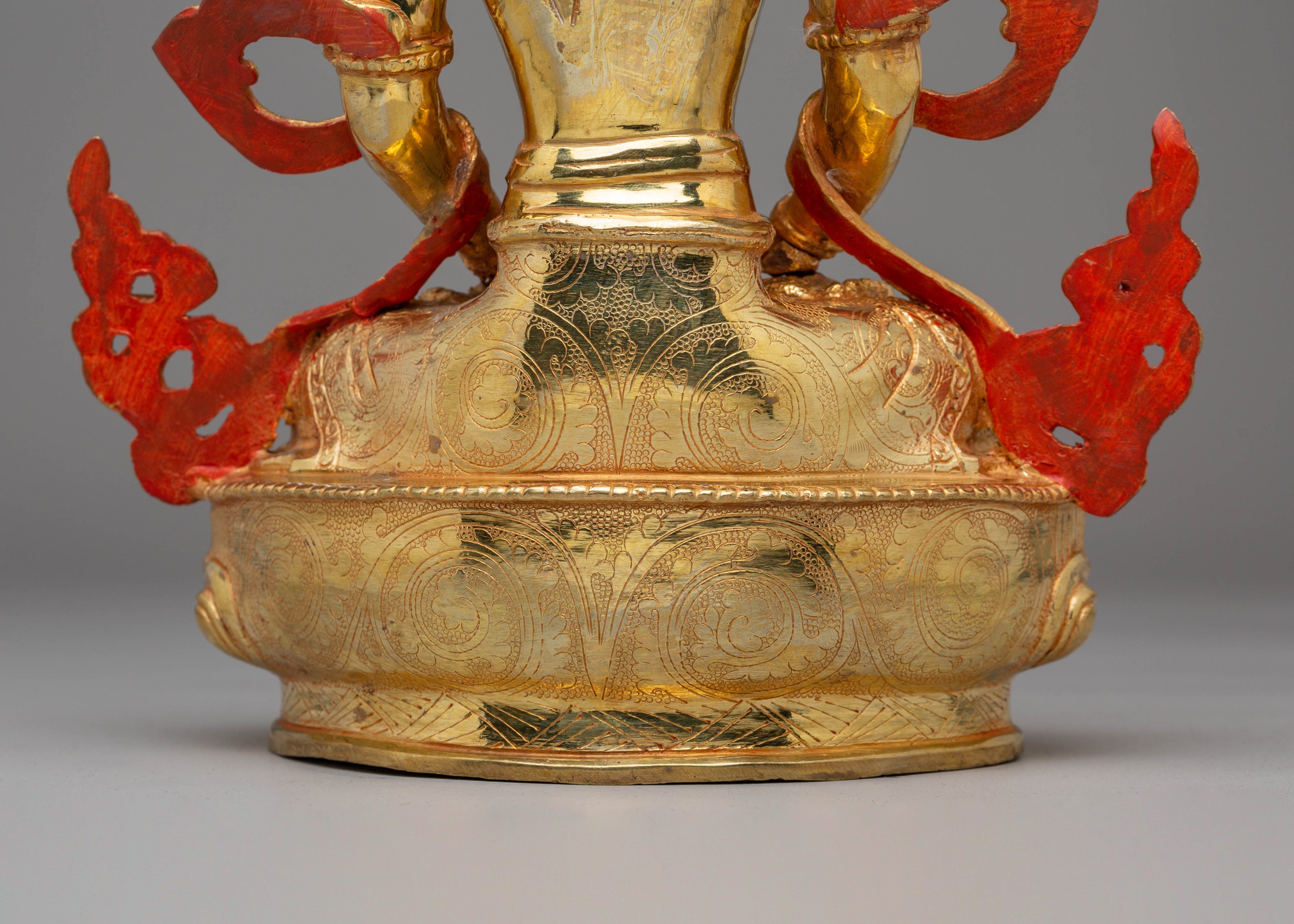 Amitayus Handcrafted Copper Statue | Gold Plated Tibetan Sculpture