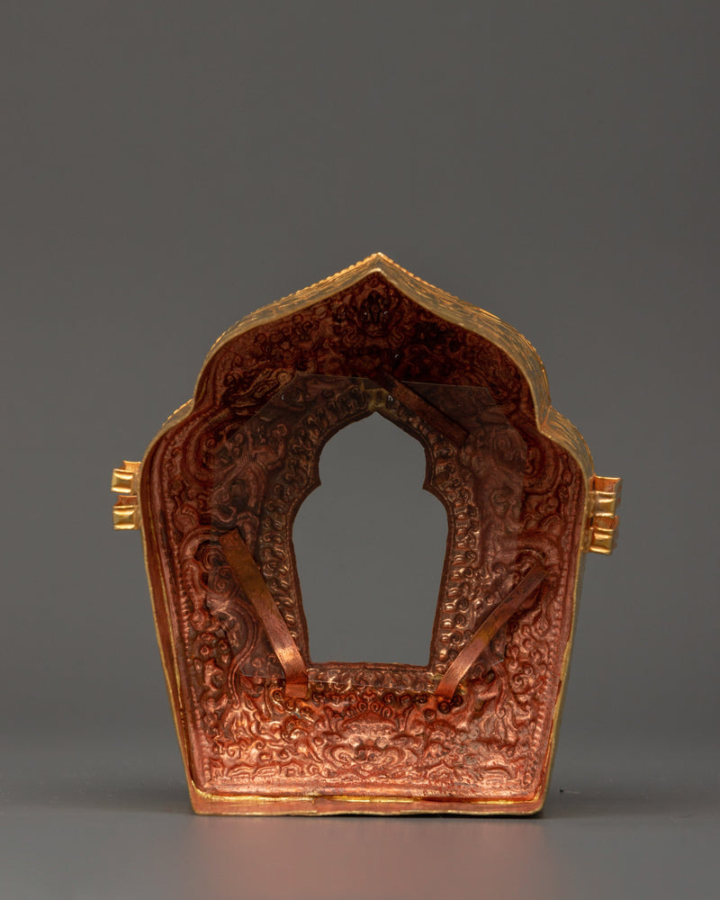 Precious Relic Holder Ghau Box | Beautiful Gold-Plated Copper Body