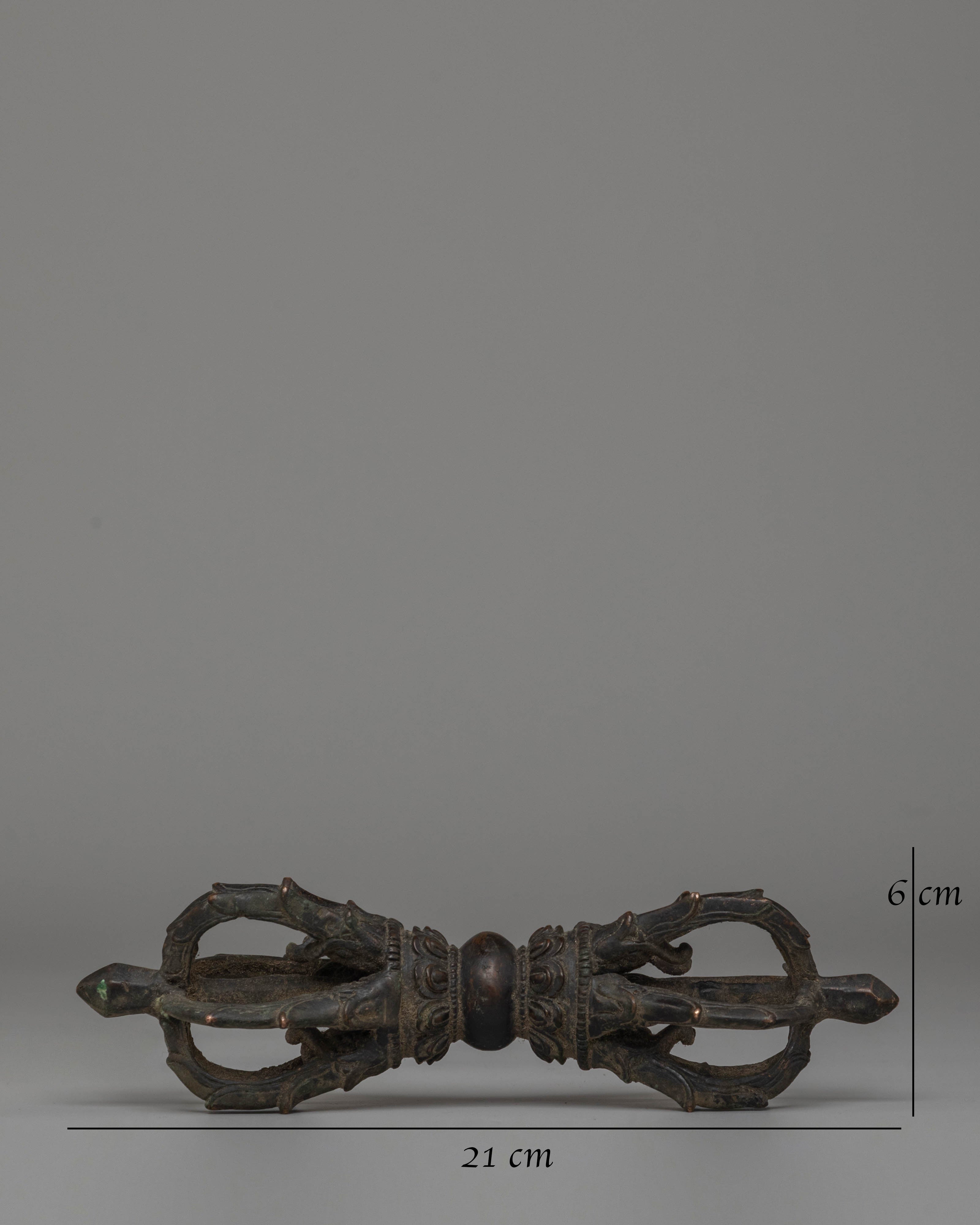 Tibetan Buddhist Vajra Dorje | Handcrafted Iron Vajra for Spiritual Protection and Meditation