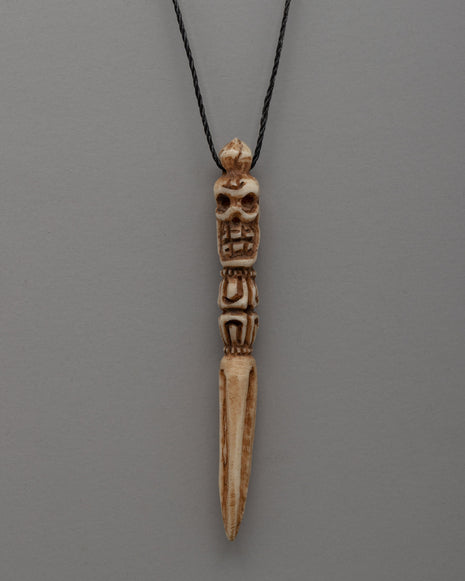 Buffalo Bone Hand-Carved Buddhist Locket 