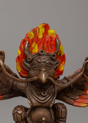 Handcrafted Garuda Oxidized Copper Statue | A Symbol of Power