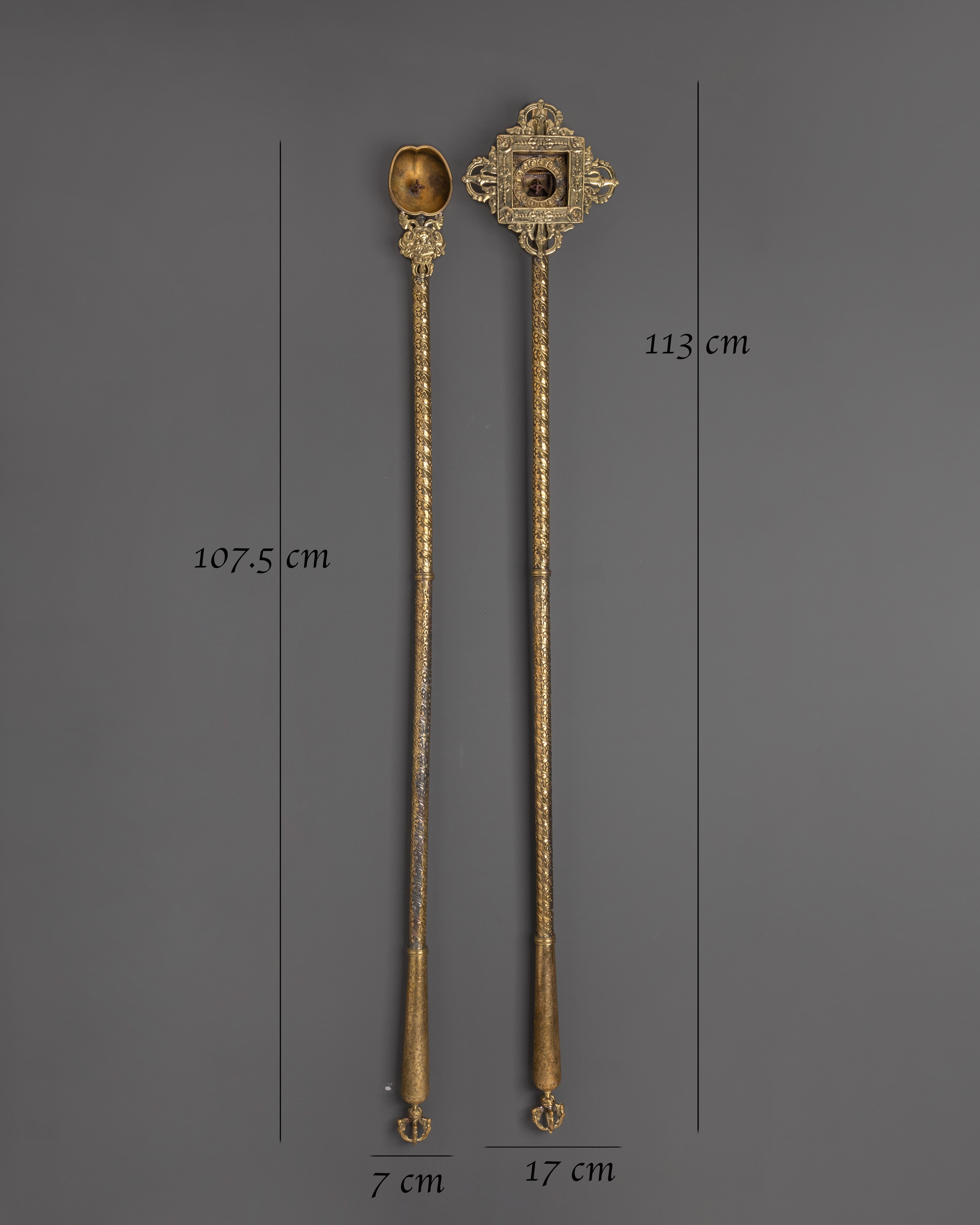 Tibetan Gangsa and Ganglu Set | Buddhist Ceremonial Altar Set