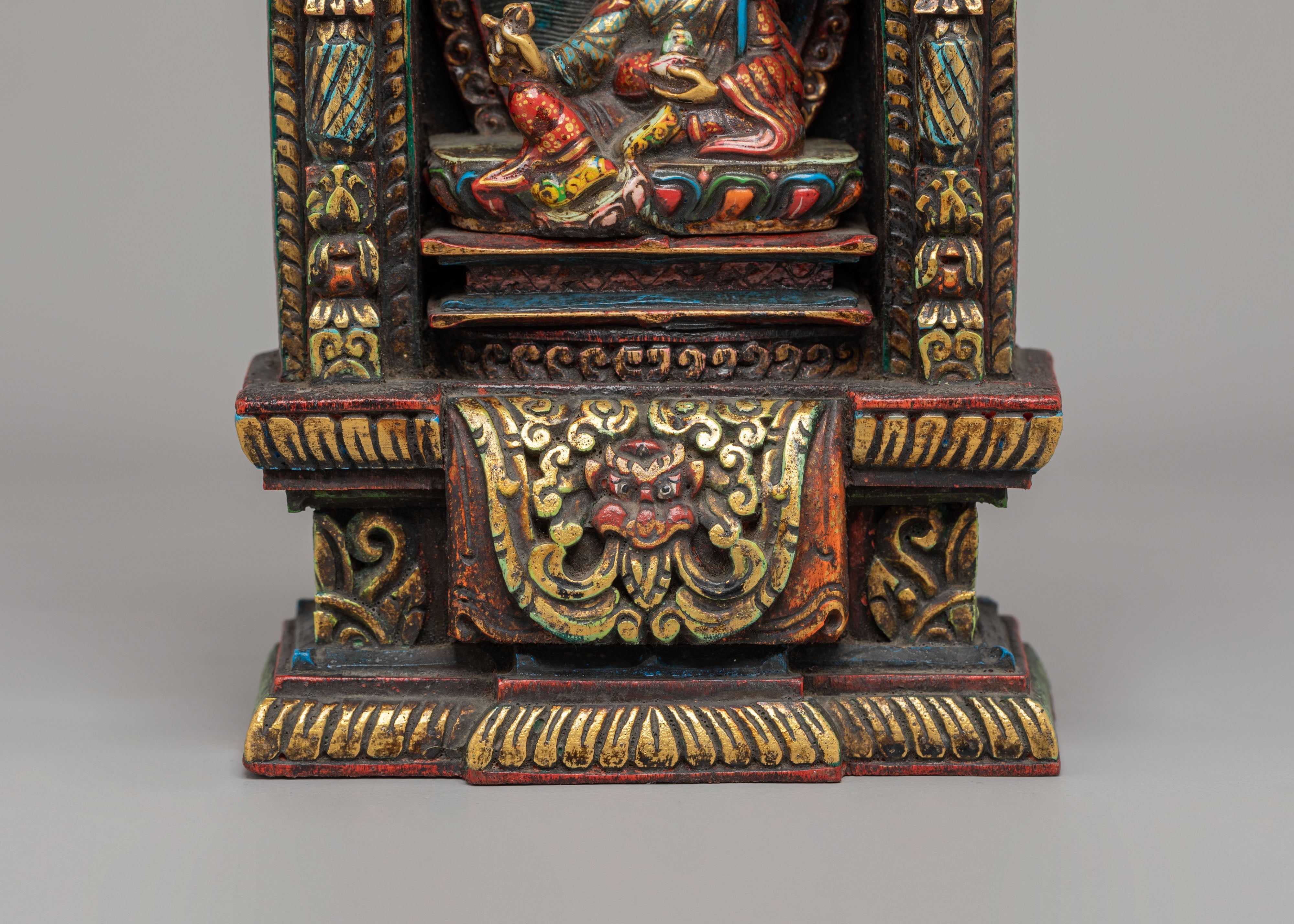 Sacred Padmasambhava Handcrafted Statue | Guru Rinpoche Buddhist Altar Art