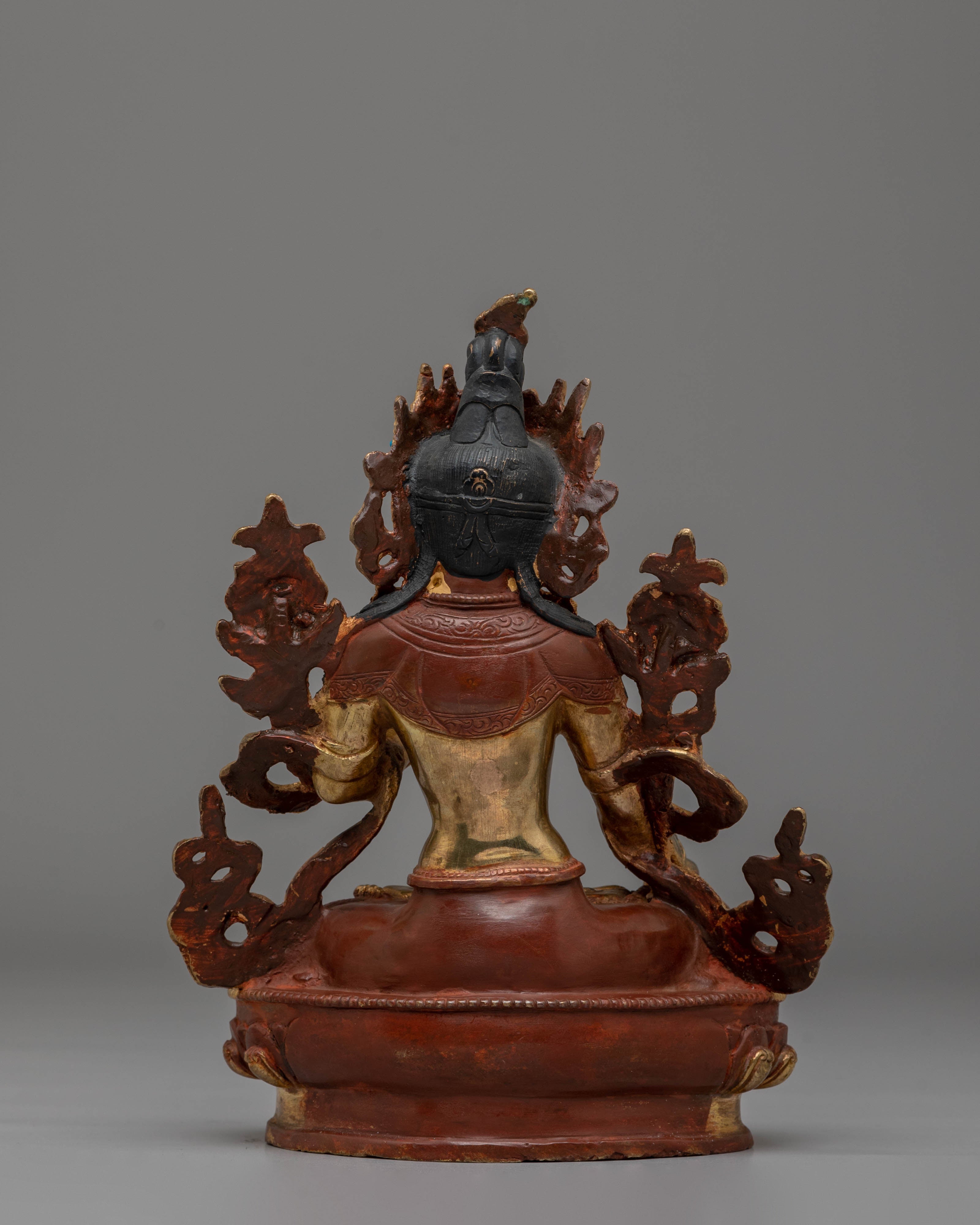 Traditional Tibetan Green Tara Statue | Handcrafted Goddess Sculpture for Meditation