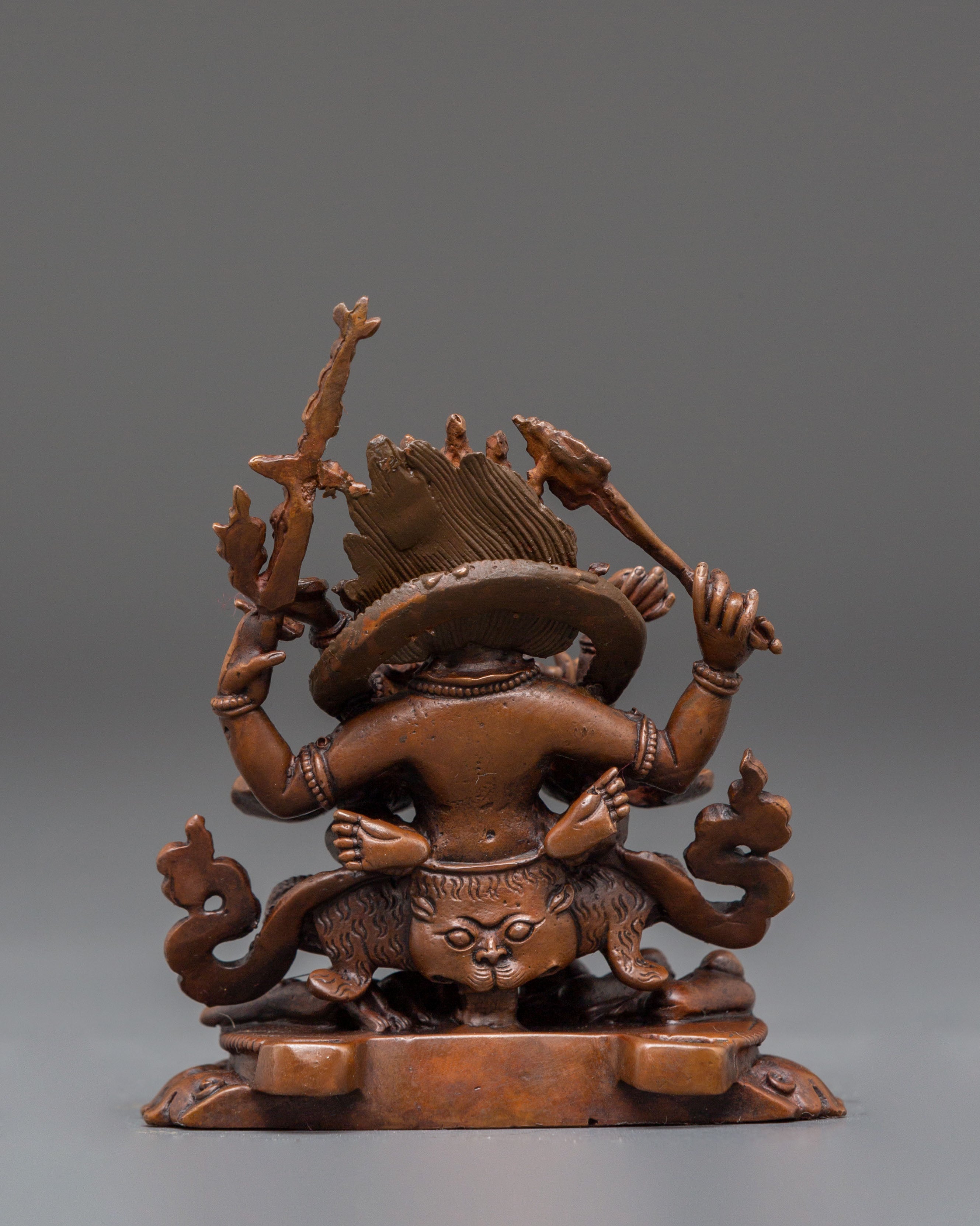 Buddhist Guardian 4 Armed Mahakala | Tibetan Wrathful God Figurine