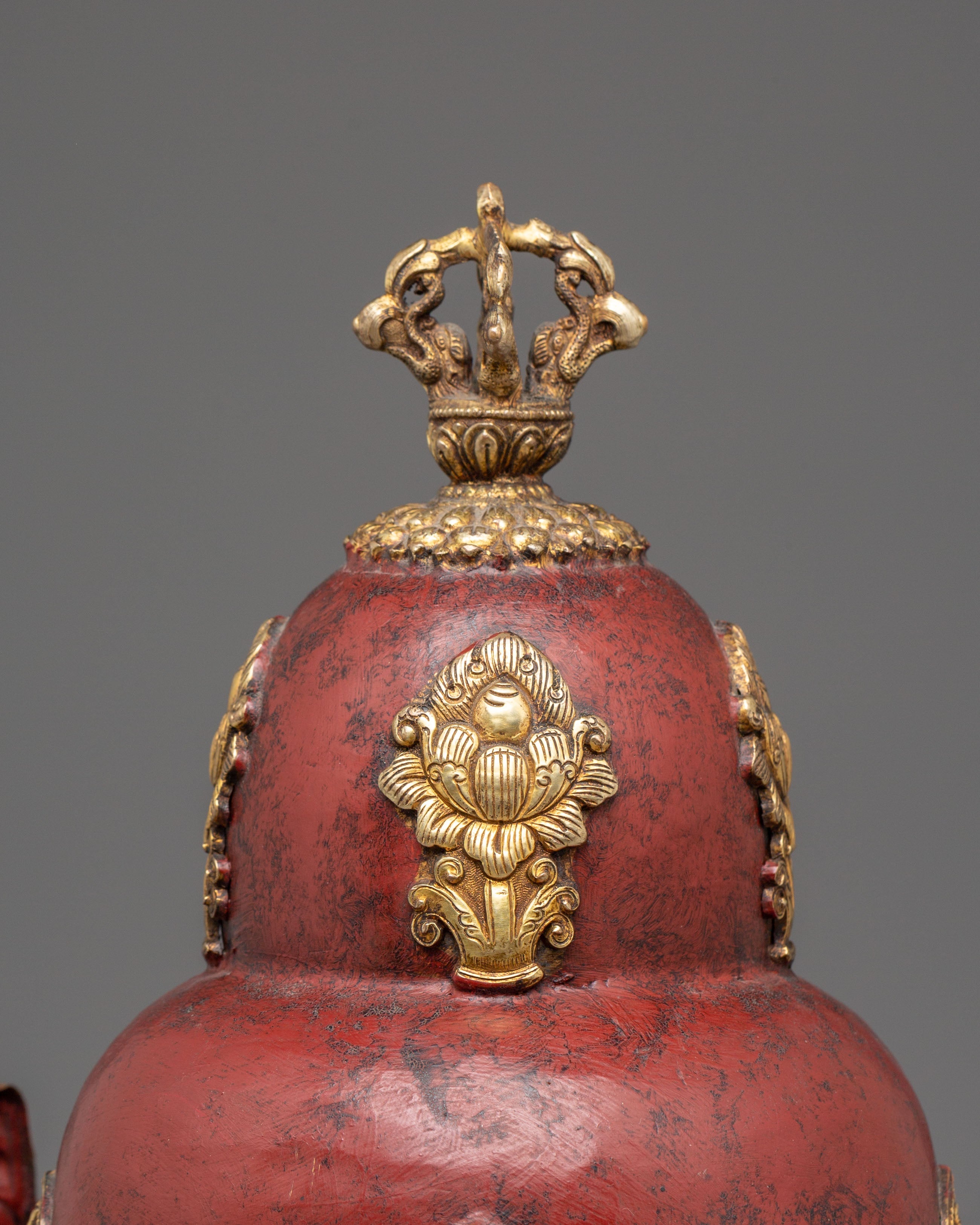 Handcrafted Crown | Gold Plated Ritual Crown for Altar Decor